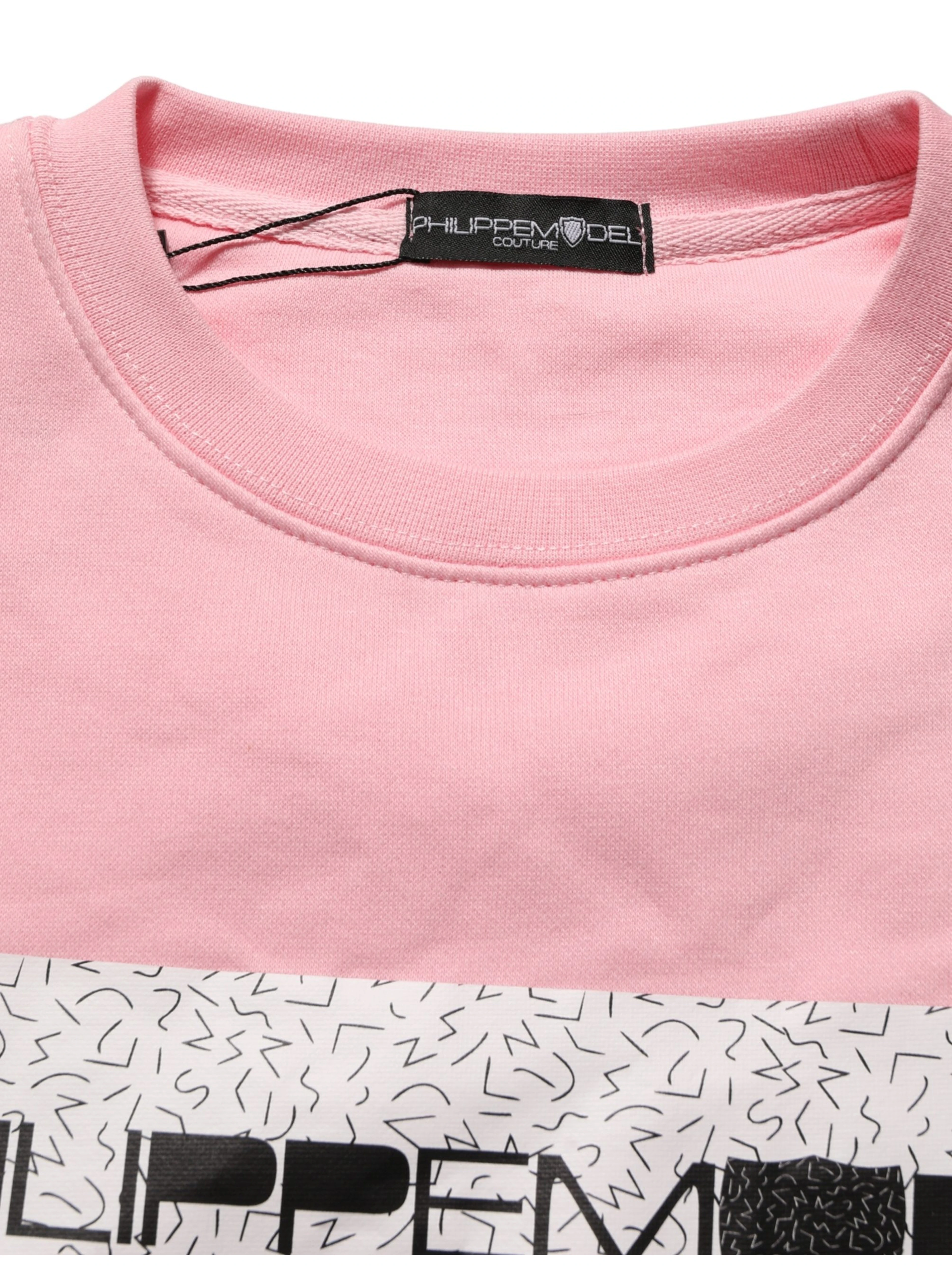 Pink Cotton Logo Long Sleeves Pullover Sweater