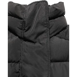 Black Polyester Sleeveless Padded Men Puffer Jacket