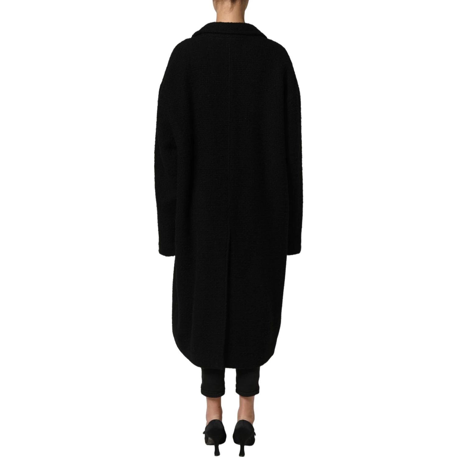 Black Double Breasted Men Trench Coat Jacket