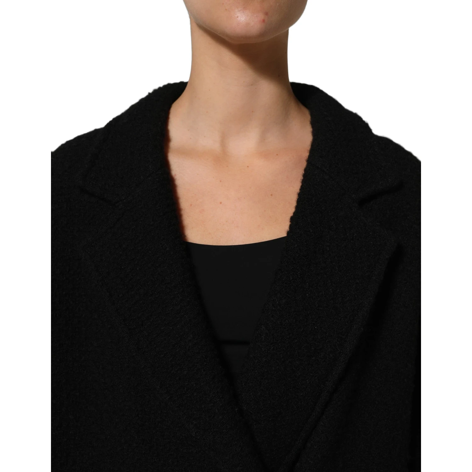 Black Double Breasted Men Trench Coat Jacket