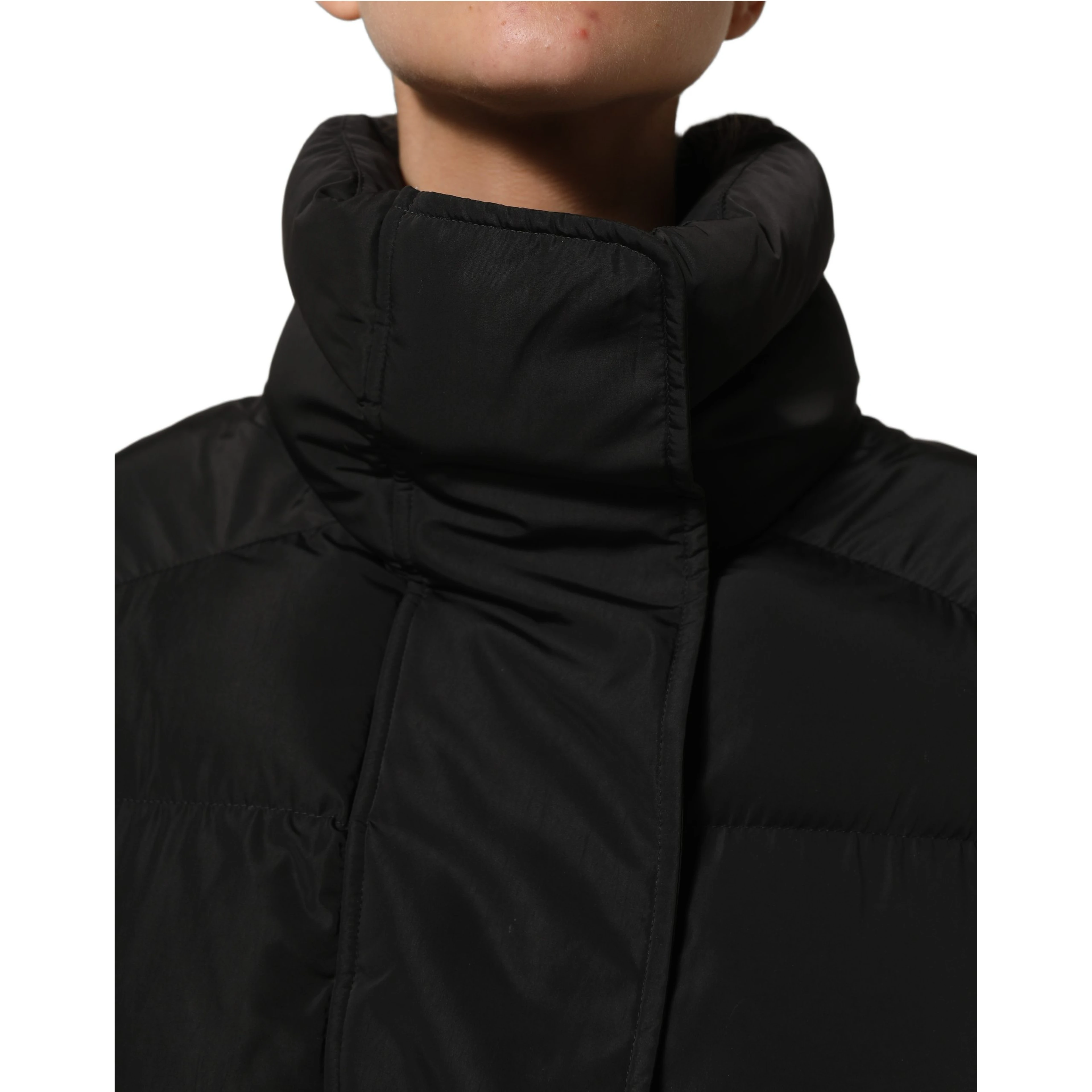 Black Polyester Sleeveless Padded Men Puffer Jacket