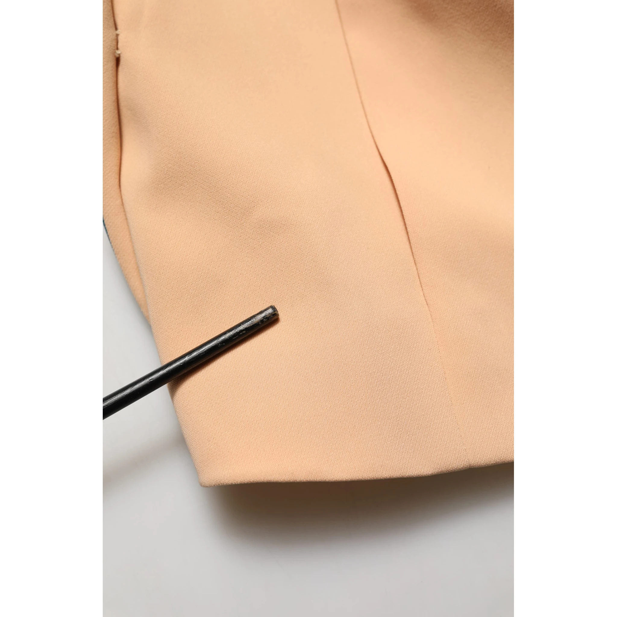 Dark Green Beige Polyester Overcoat Women Blazer Jacket