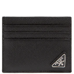 Prada saffiano sleek card holder