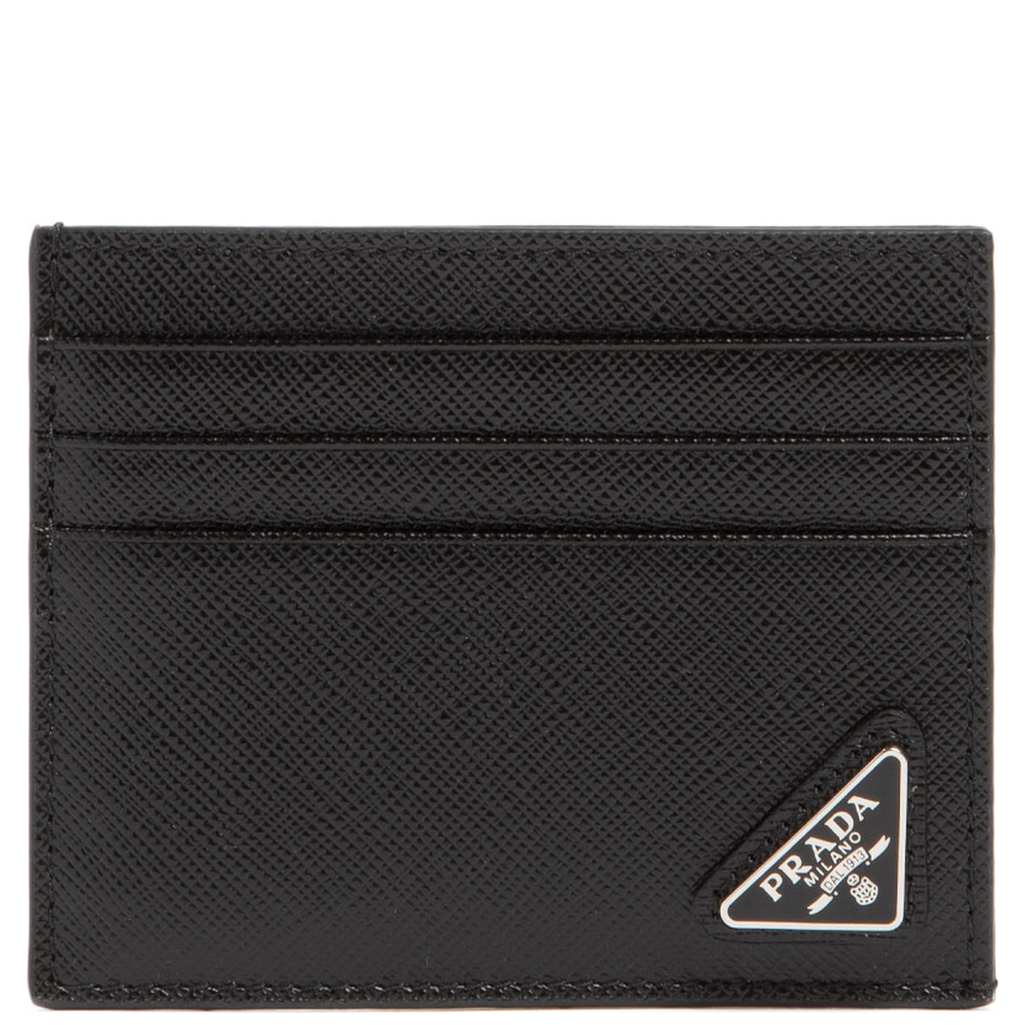 Prada saffiano sleek card holder