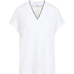 Brunello Cucinelli V-Neck Monile T-shirt