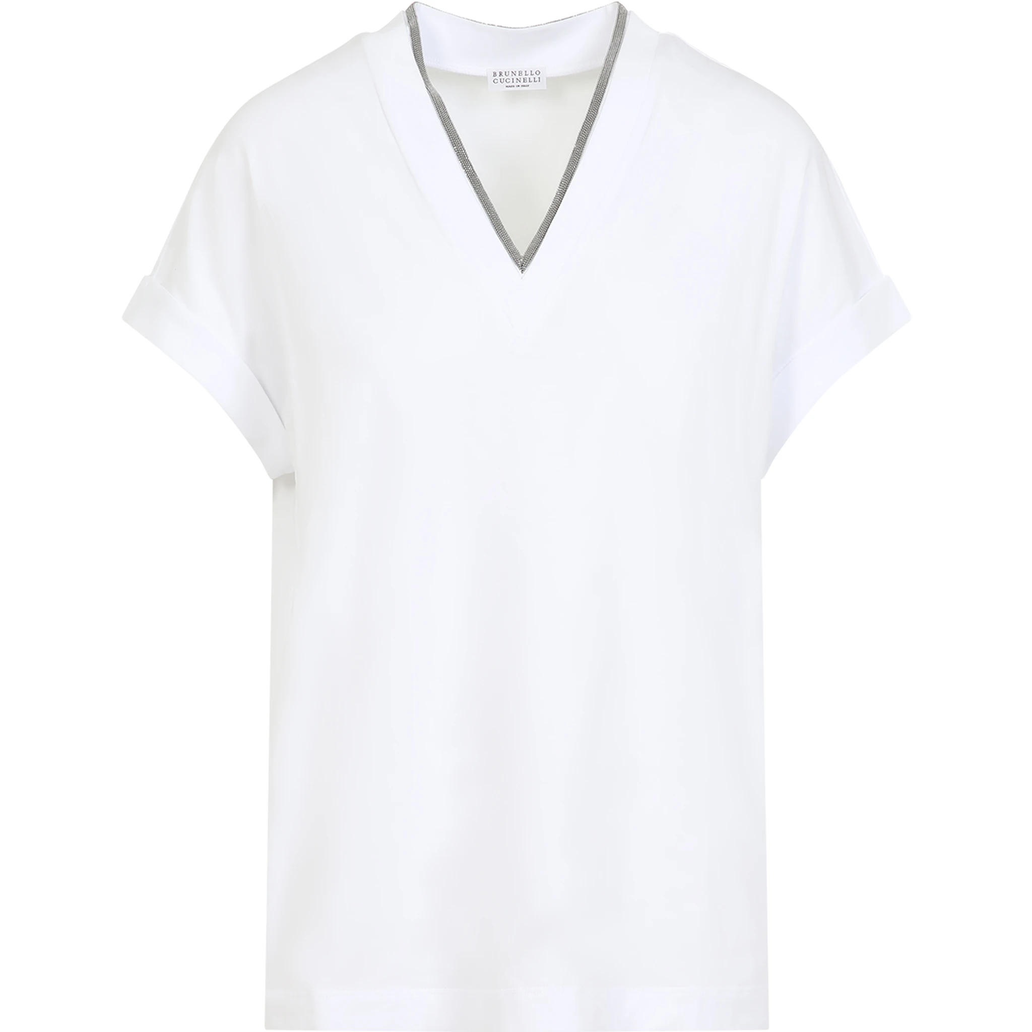 Brunello Cucinelli V-Neck Monile T-shirt
