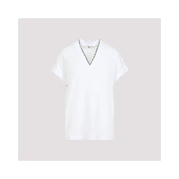 Brunello Cucinelli V-Neck Monile T-shirt