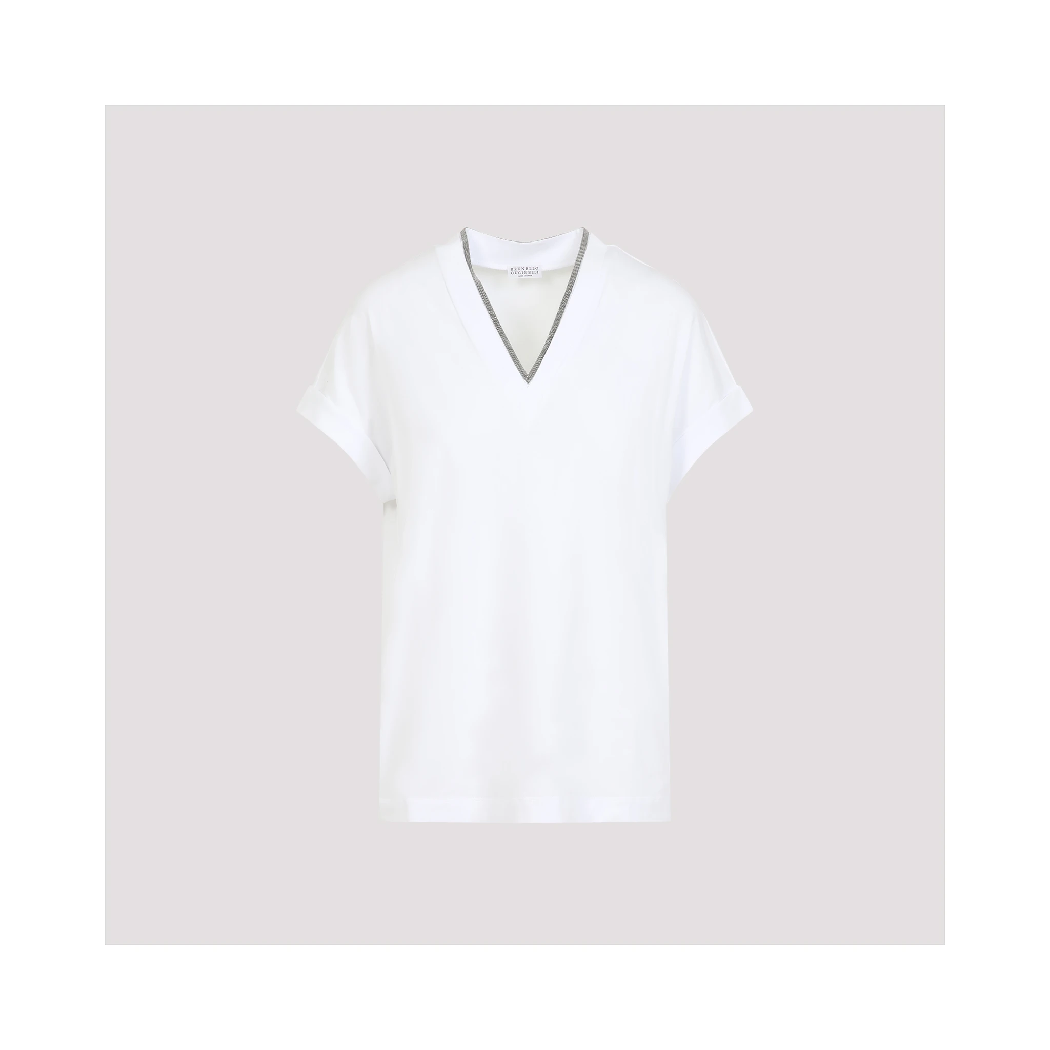 Brunello Cucinelli V-Neck Monile T-shirt