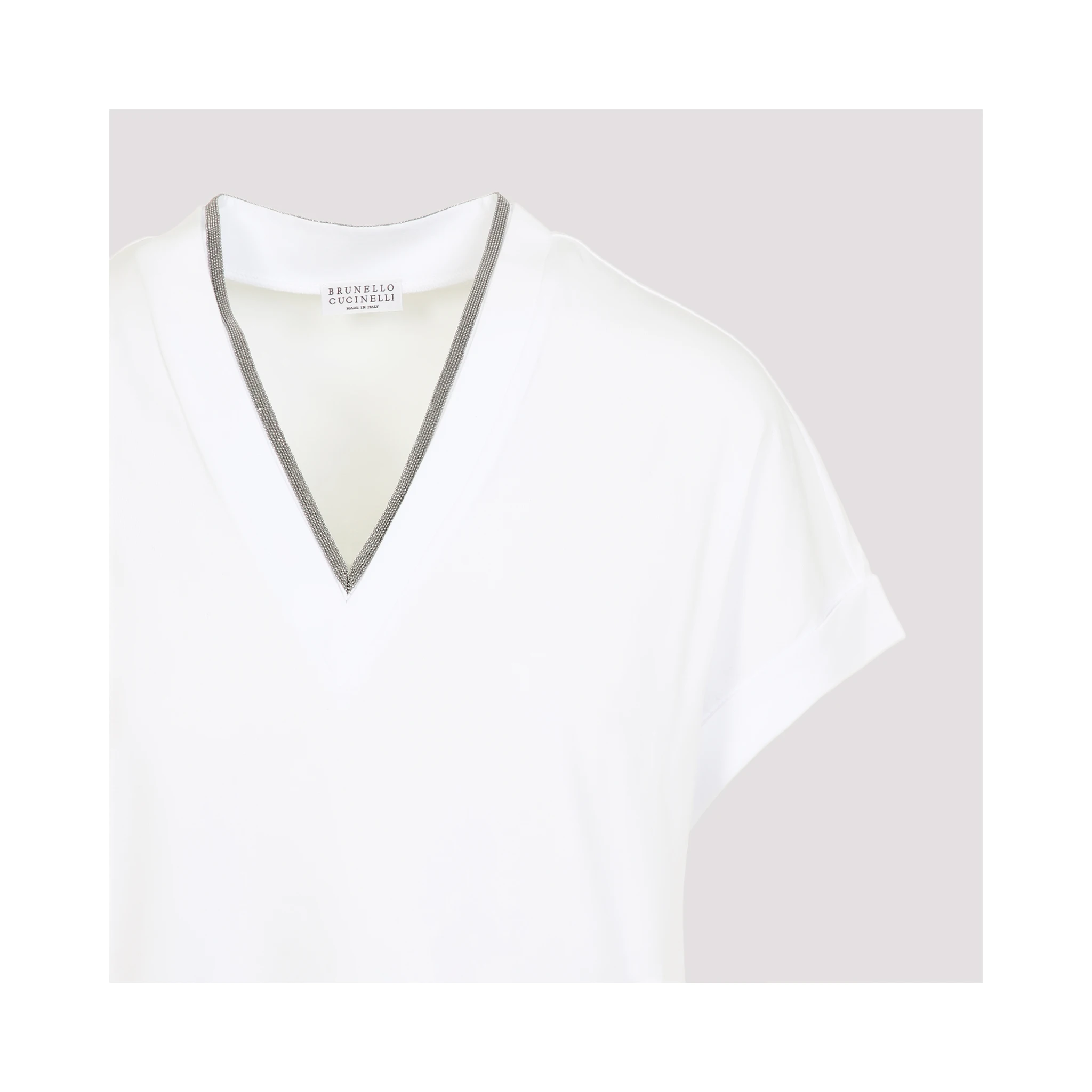 Brunello Cucinelli V-Neck Monile T-shirt