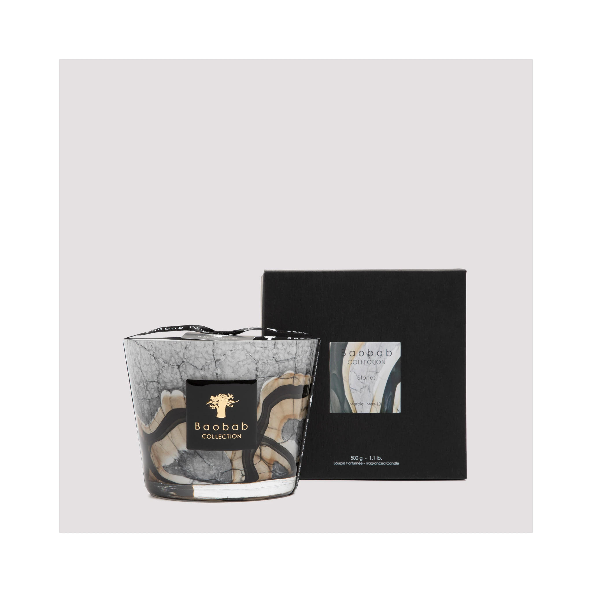 Baobab Collection Stones Marble Candle Max10 from Stones Collection
