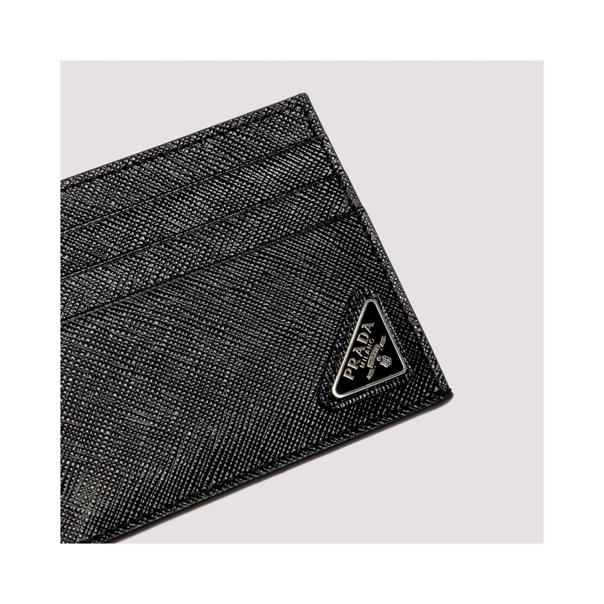 Prada saffiano sleek card holder