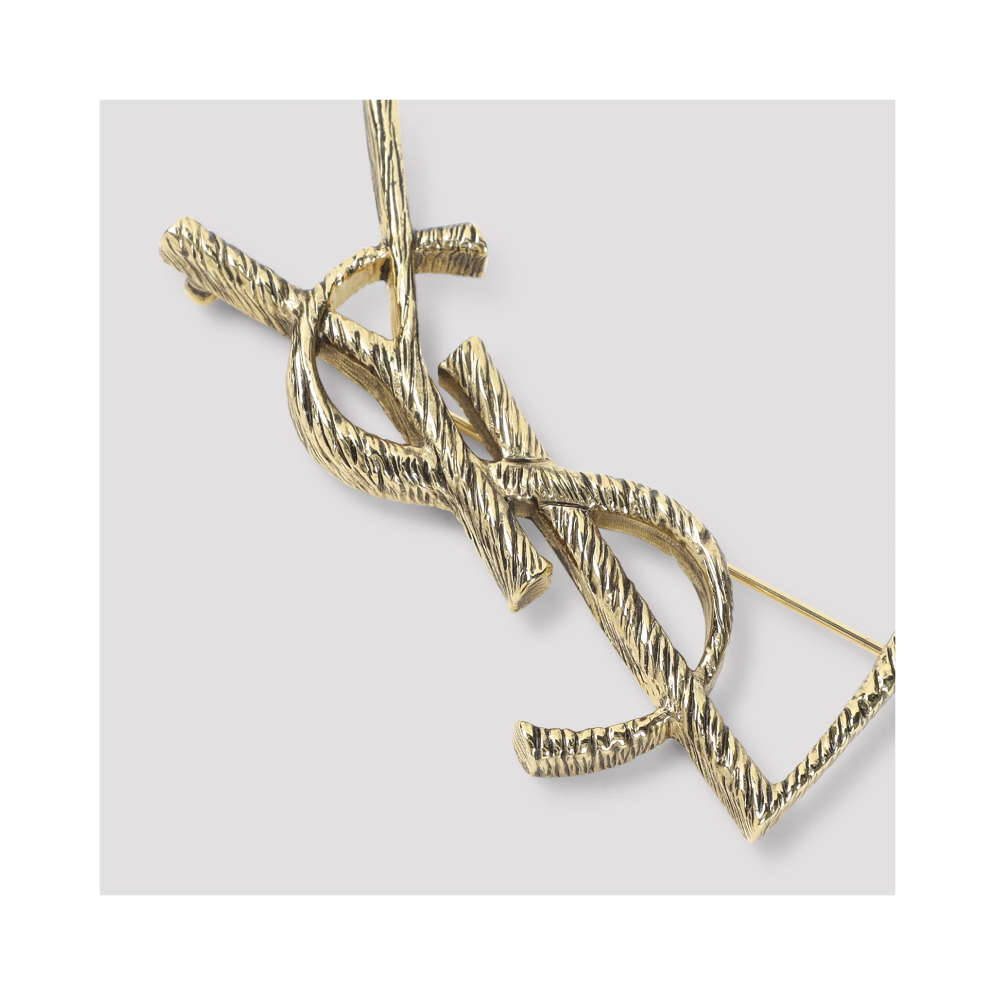 Saint Laurent Monogramme Brooch