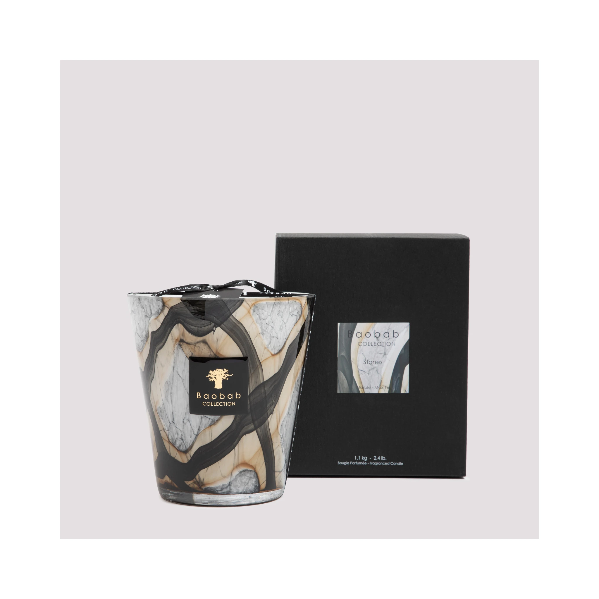 Baobab Collection Stones Marble Candle Max16 from Stones Collection
