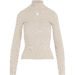 Courrèges Roll Neck Ribbed Jumper
