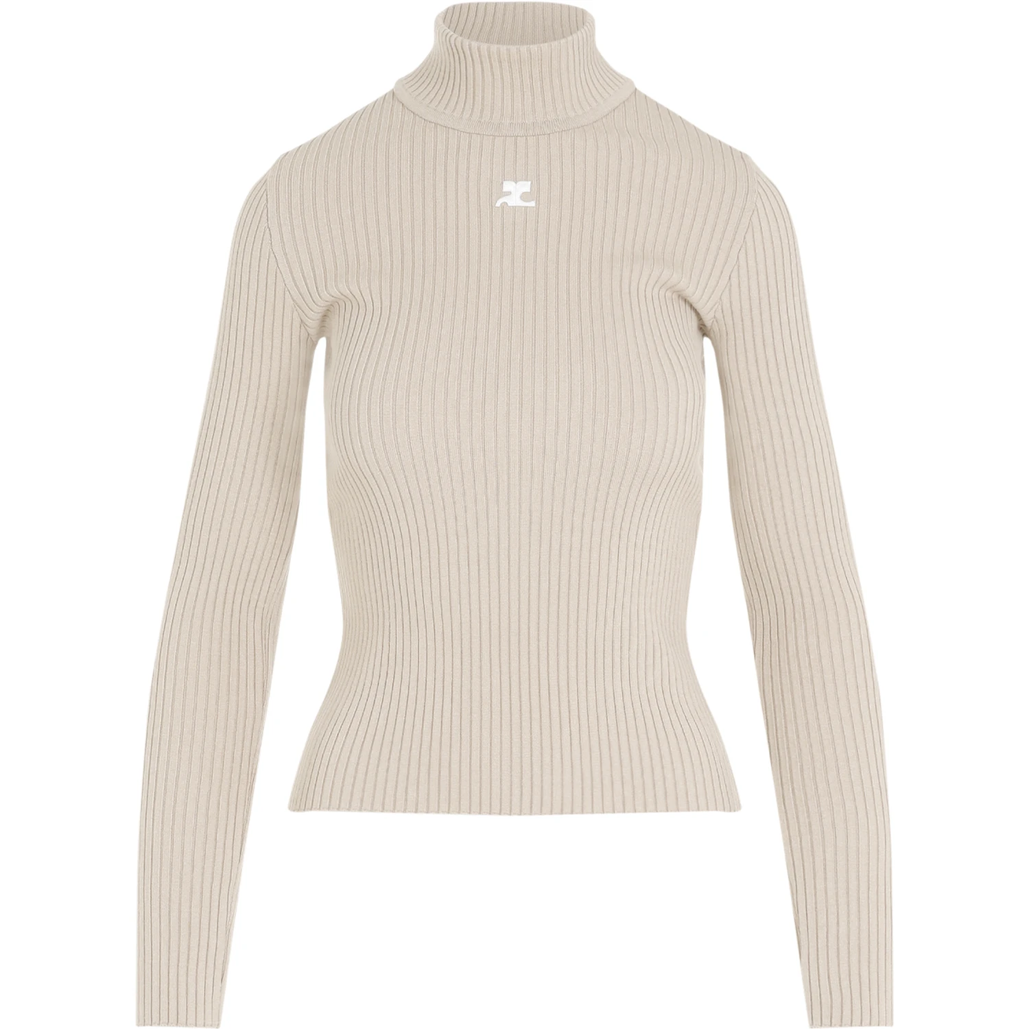 Courrèges Roll Neck Ribbed Jumper