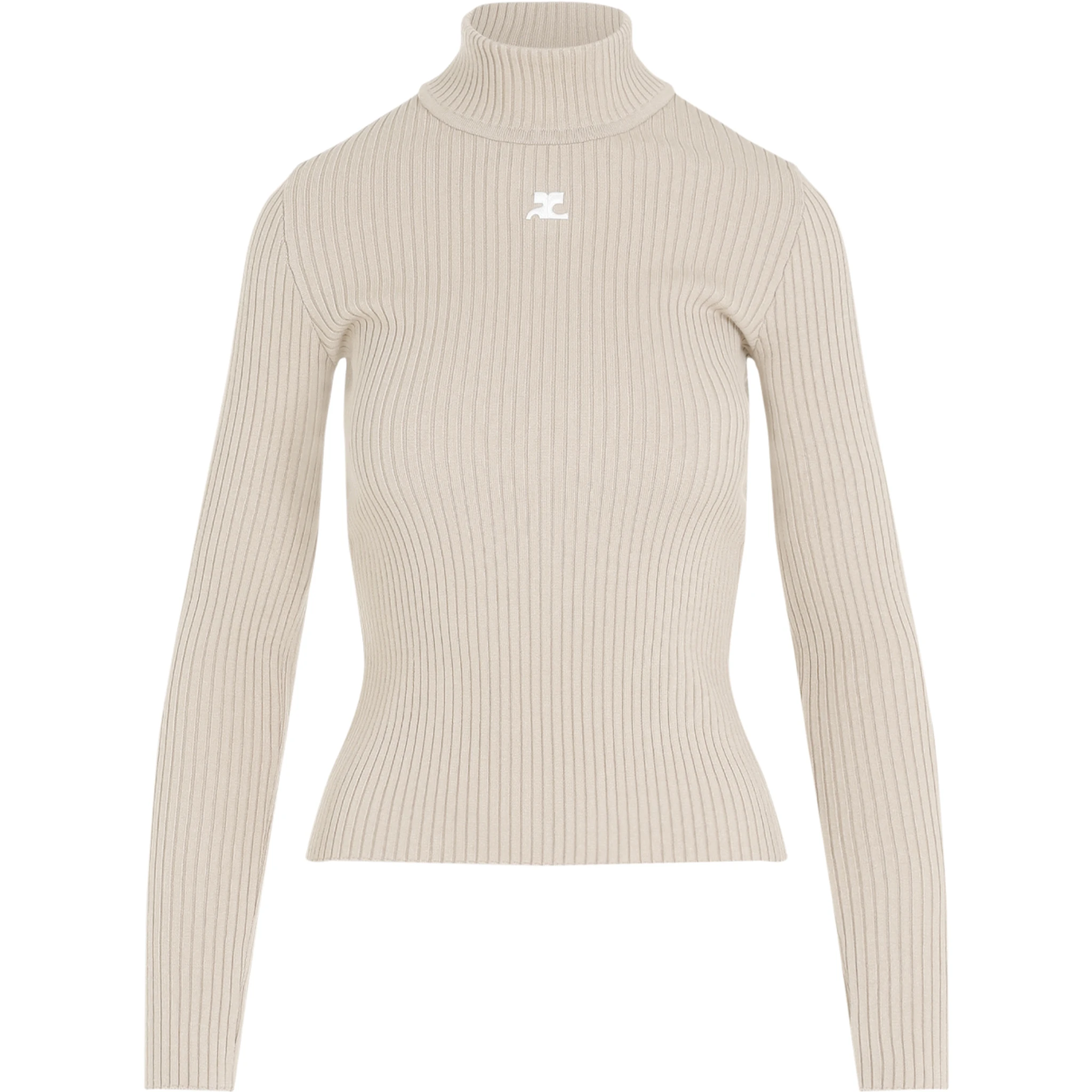 Courrèges Roll Neck Ribbed Jumper