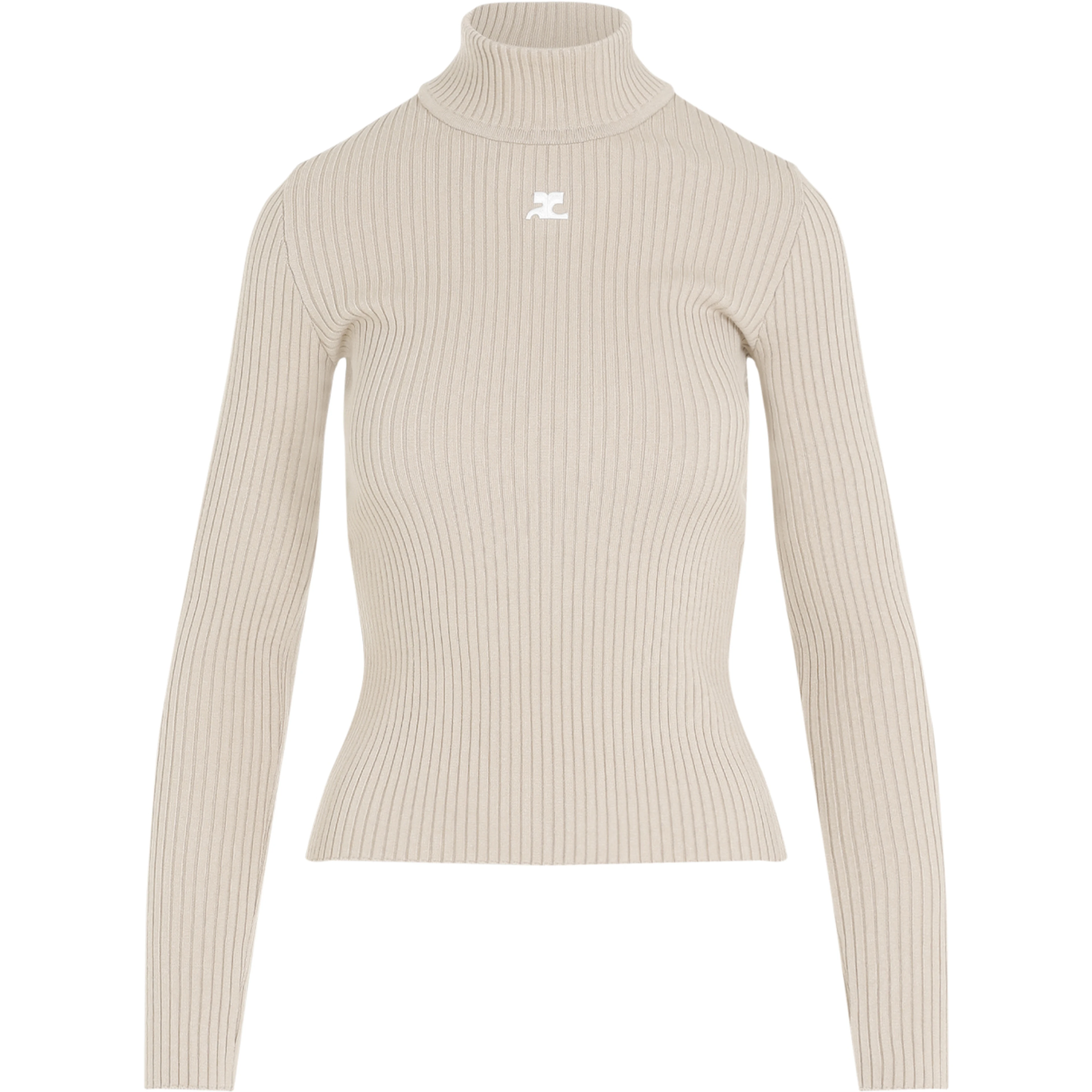 Courrèges Roll Neck Ribbed Jumper