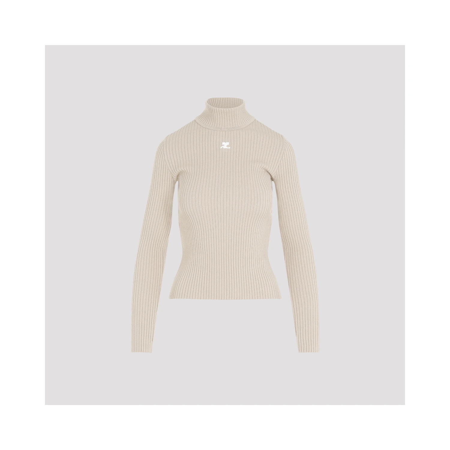 Courrèges Roll Neck Ribbed Jumper