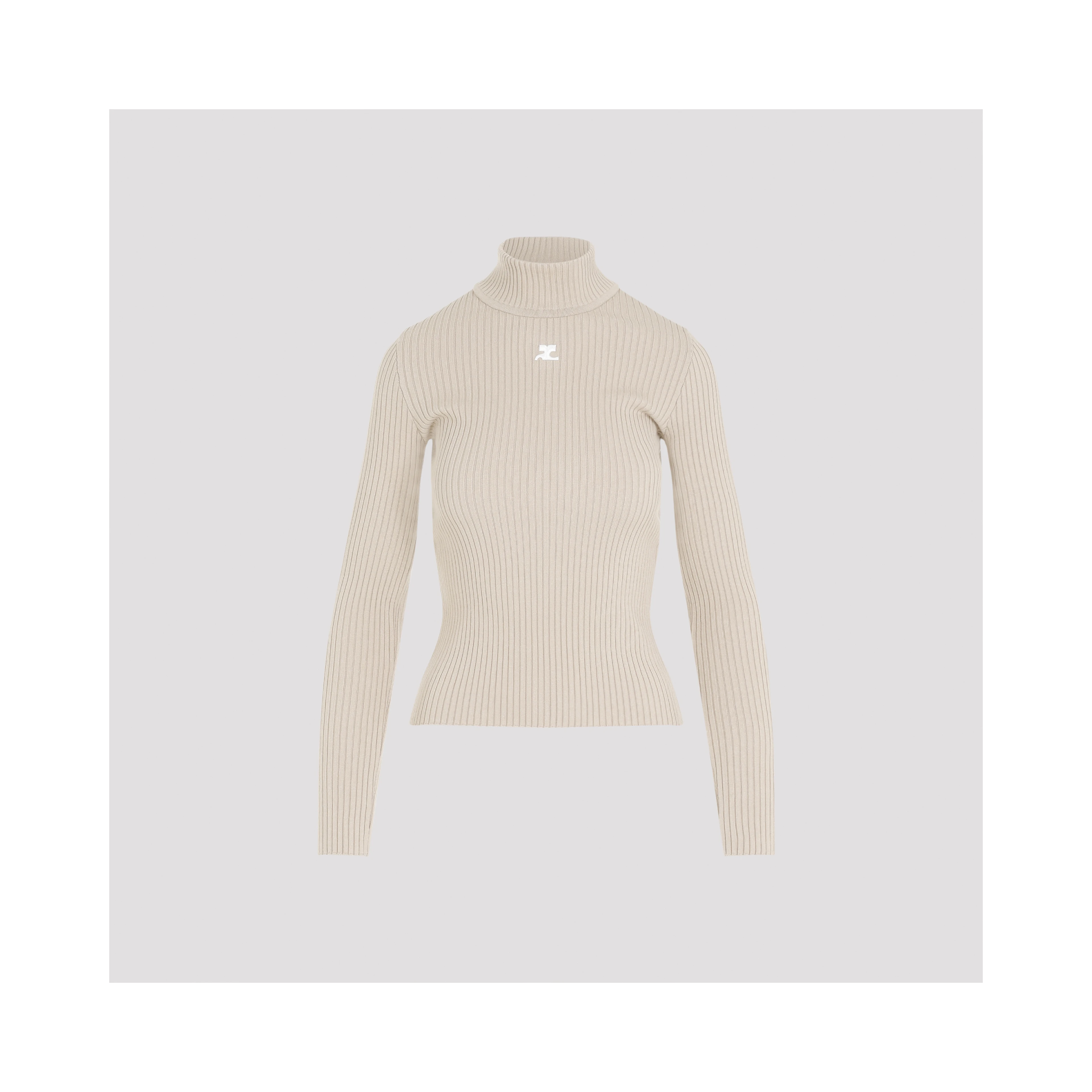Courrèges Roll Neck Ribbed Jumper