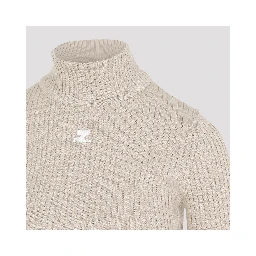 Courrèges Roll Neck Ribbed Jumper