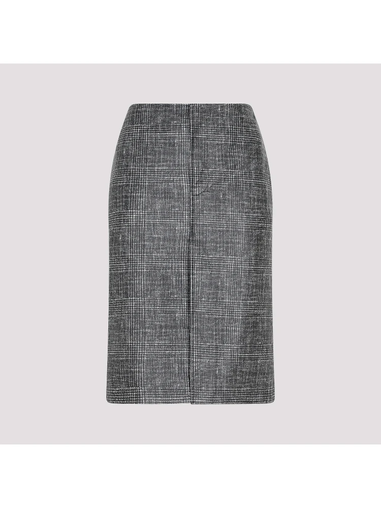 Bottega Veneta Printed Leather Midi Skirt