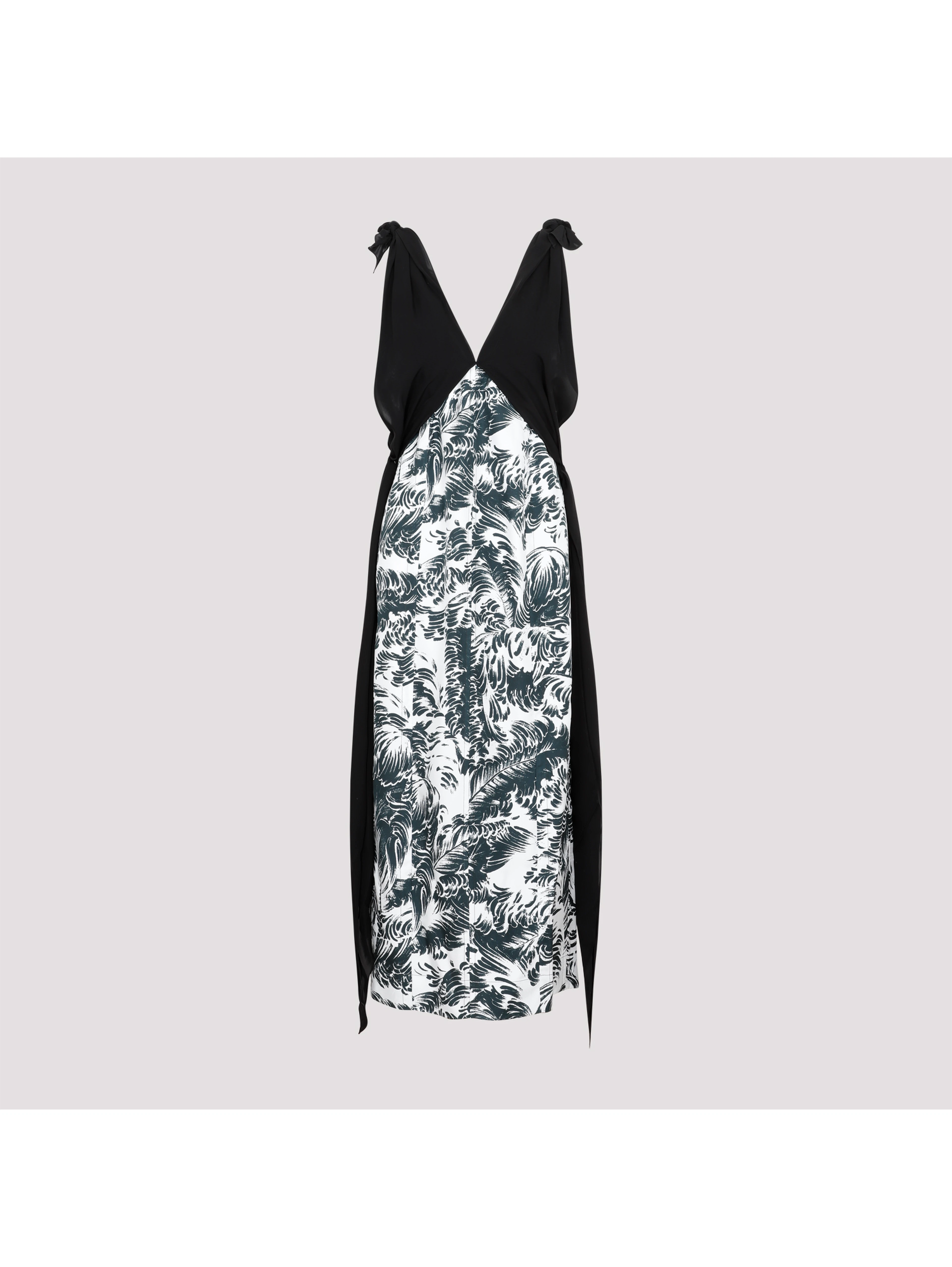 Bottega Veneta Printed Silk Long Dress