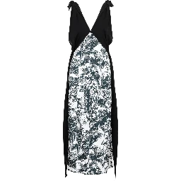 Bottega Veneta Printed Silk Long Dress