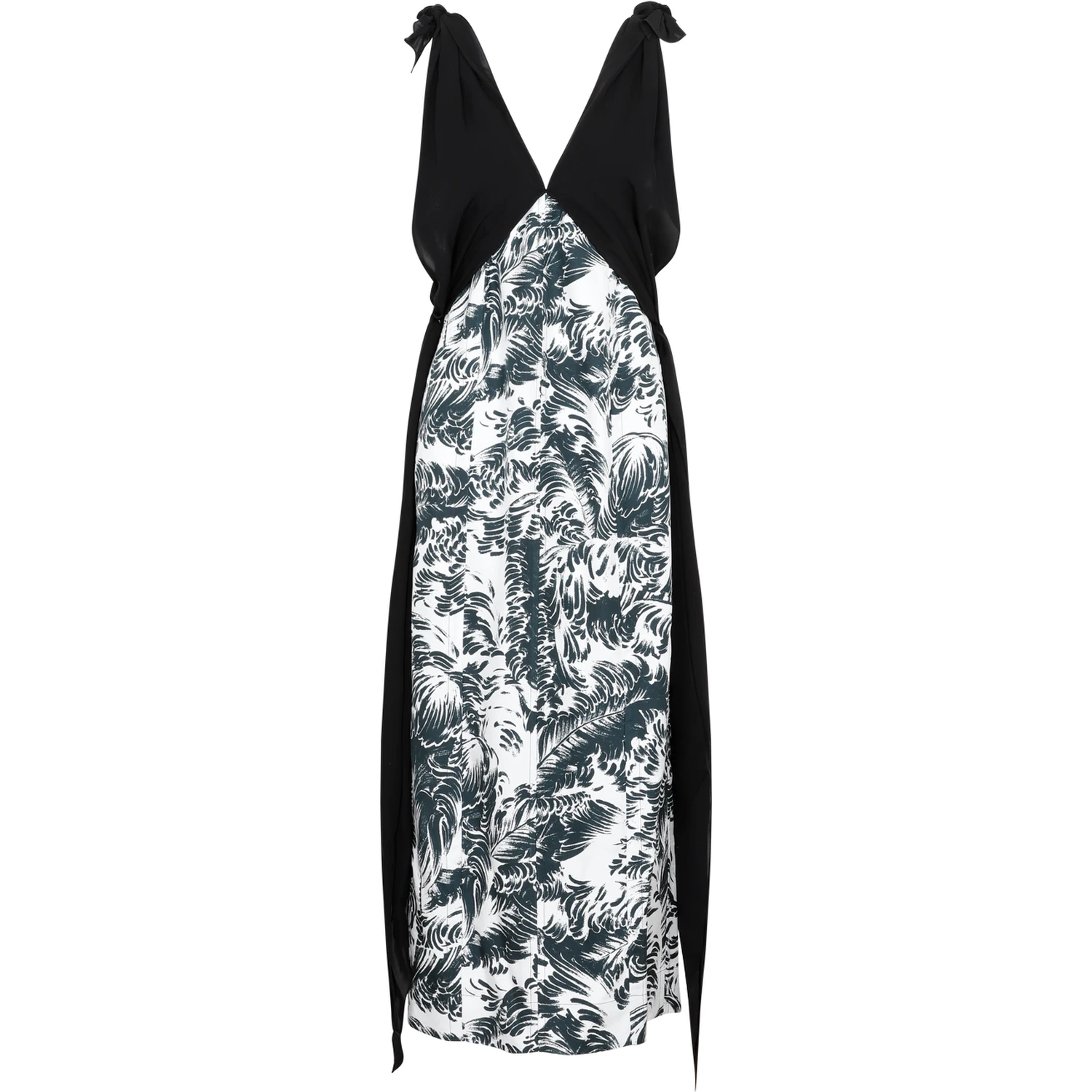 Bottega Veneta Printed Silk Long Dress