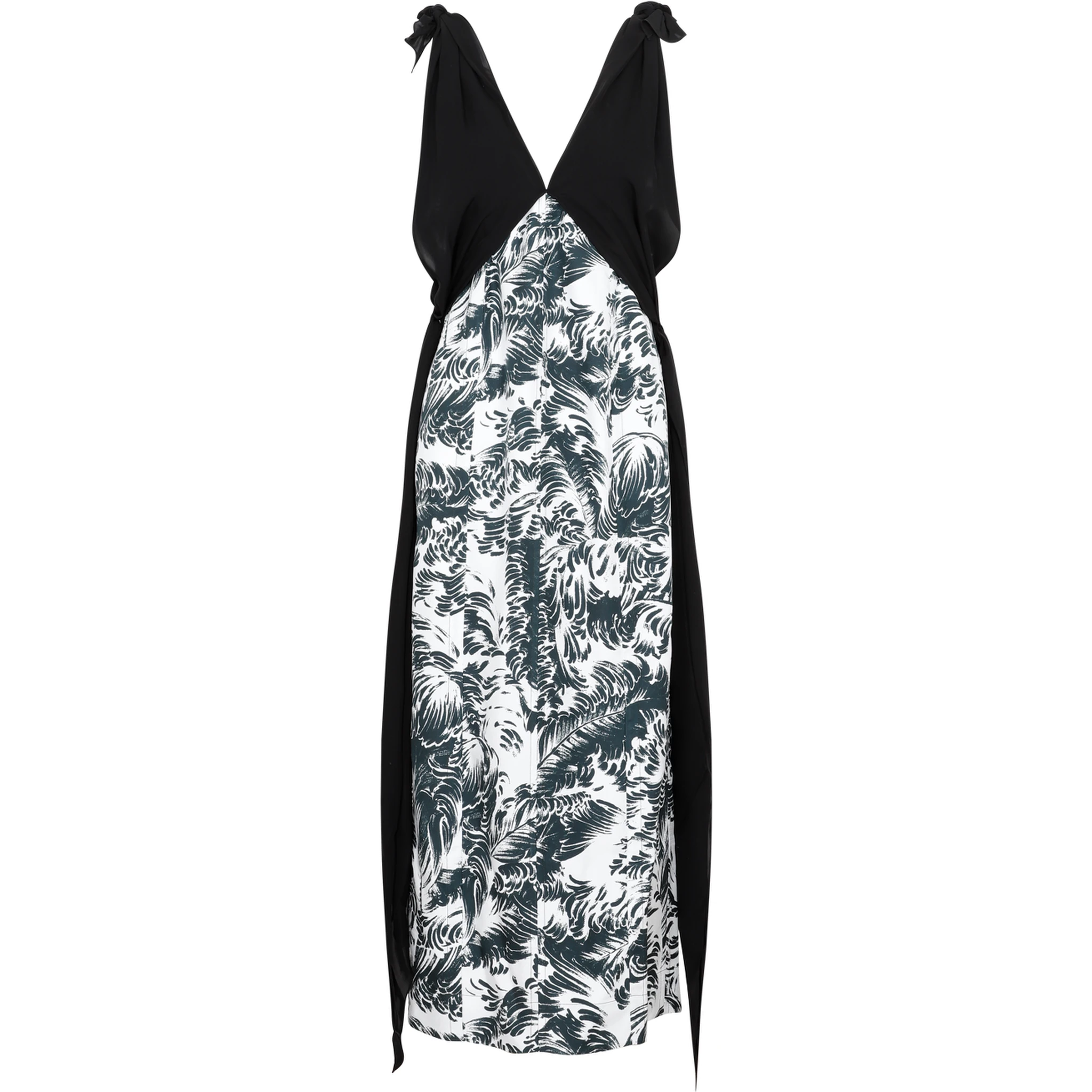 Bottega Veneta Printed Silk Long Dress