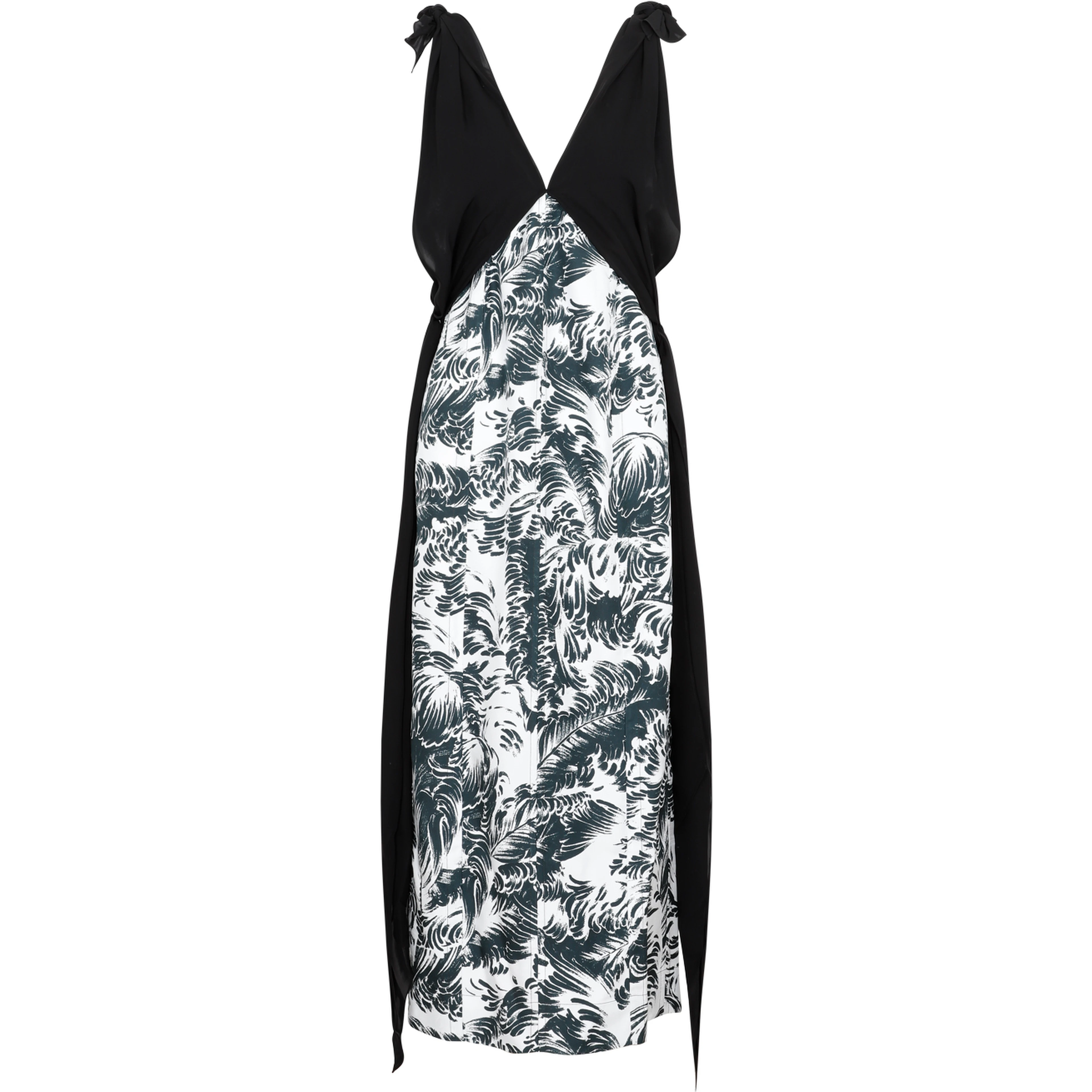 Bottega Veneta Printed Silk Long Dress