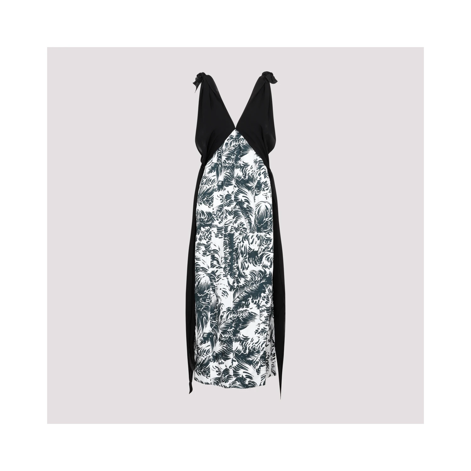 Bottega Veneta Printed Silk Long Dress