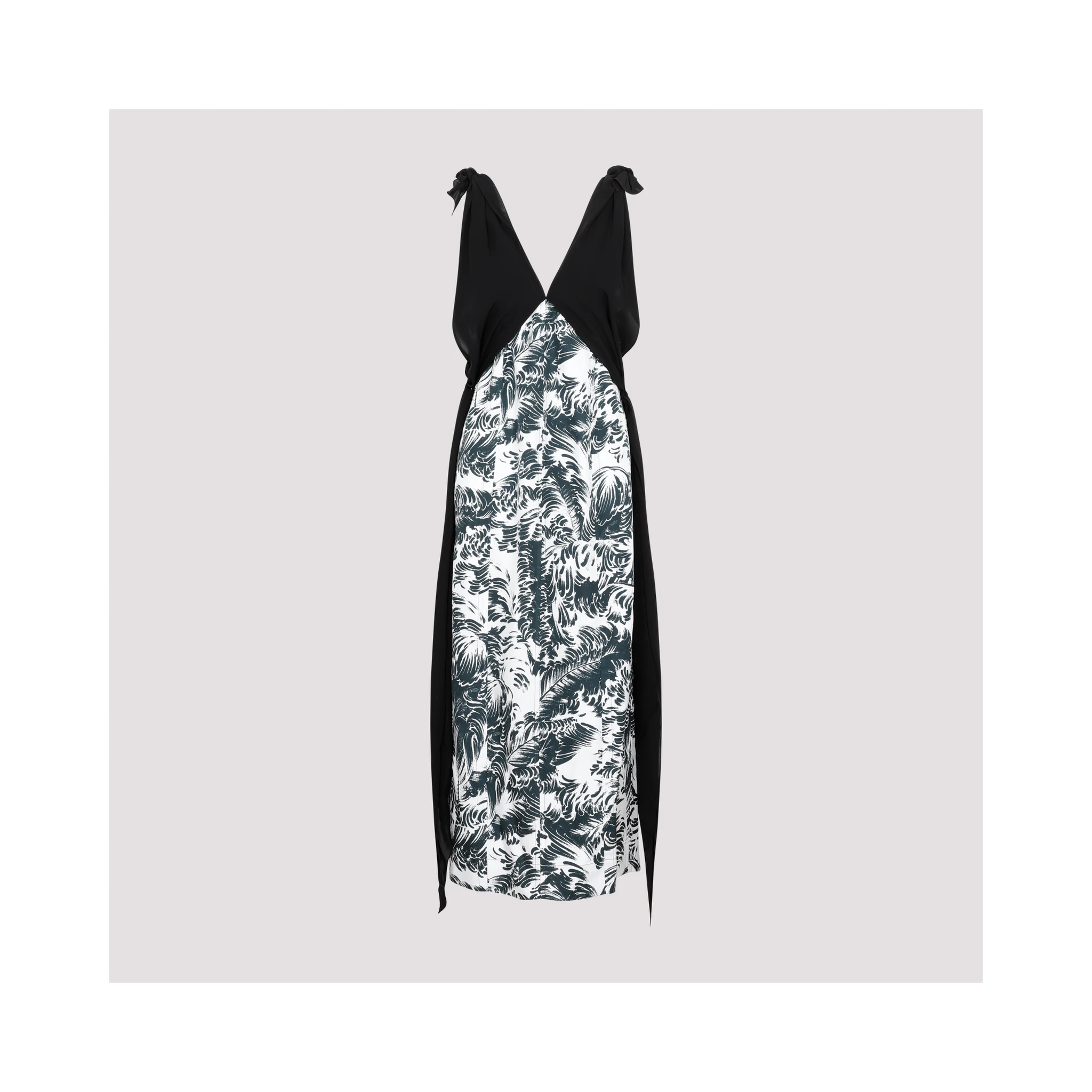 Bottega Veneta Printed Silk Long Dress