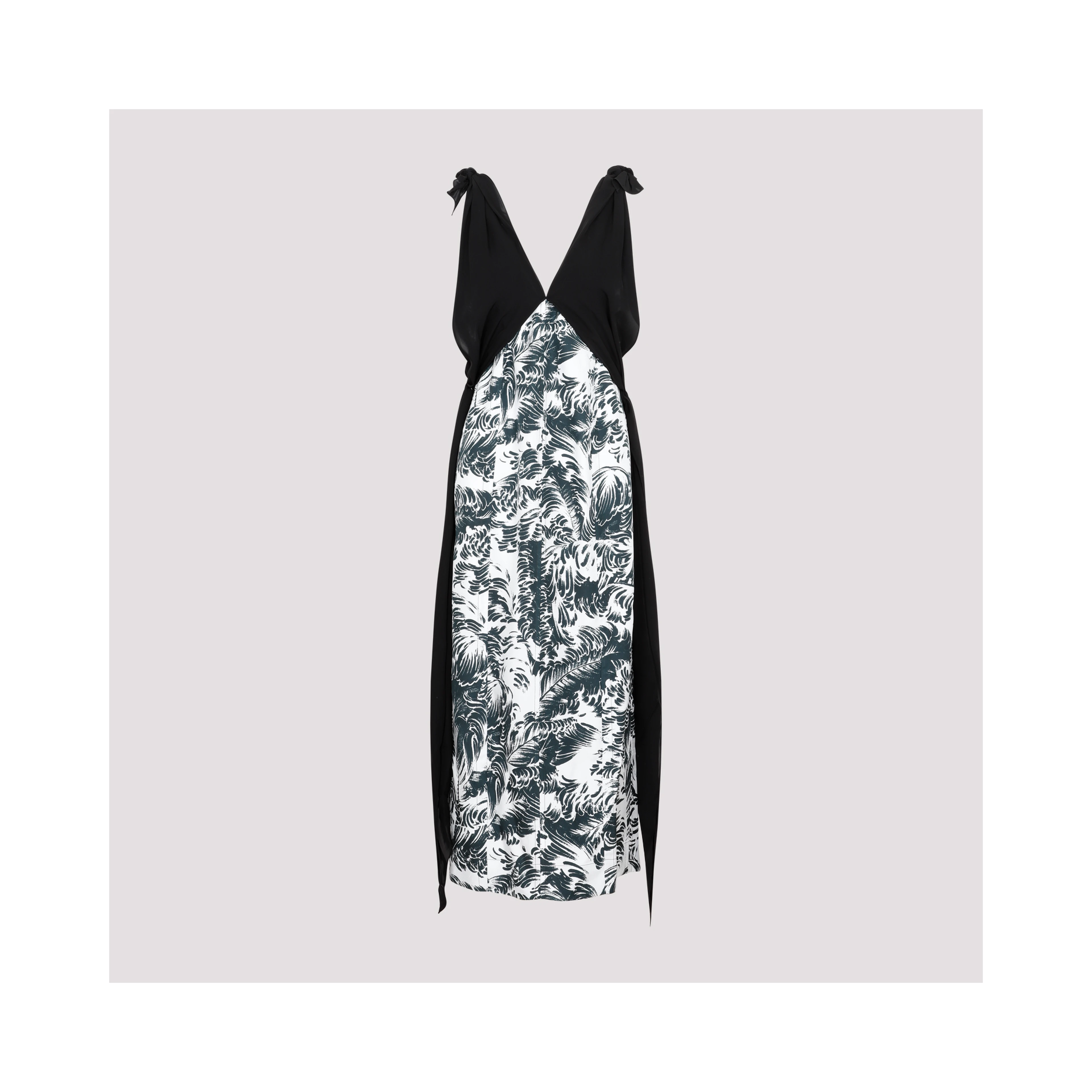 Bottega Veneta Printed Silk Long Dress