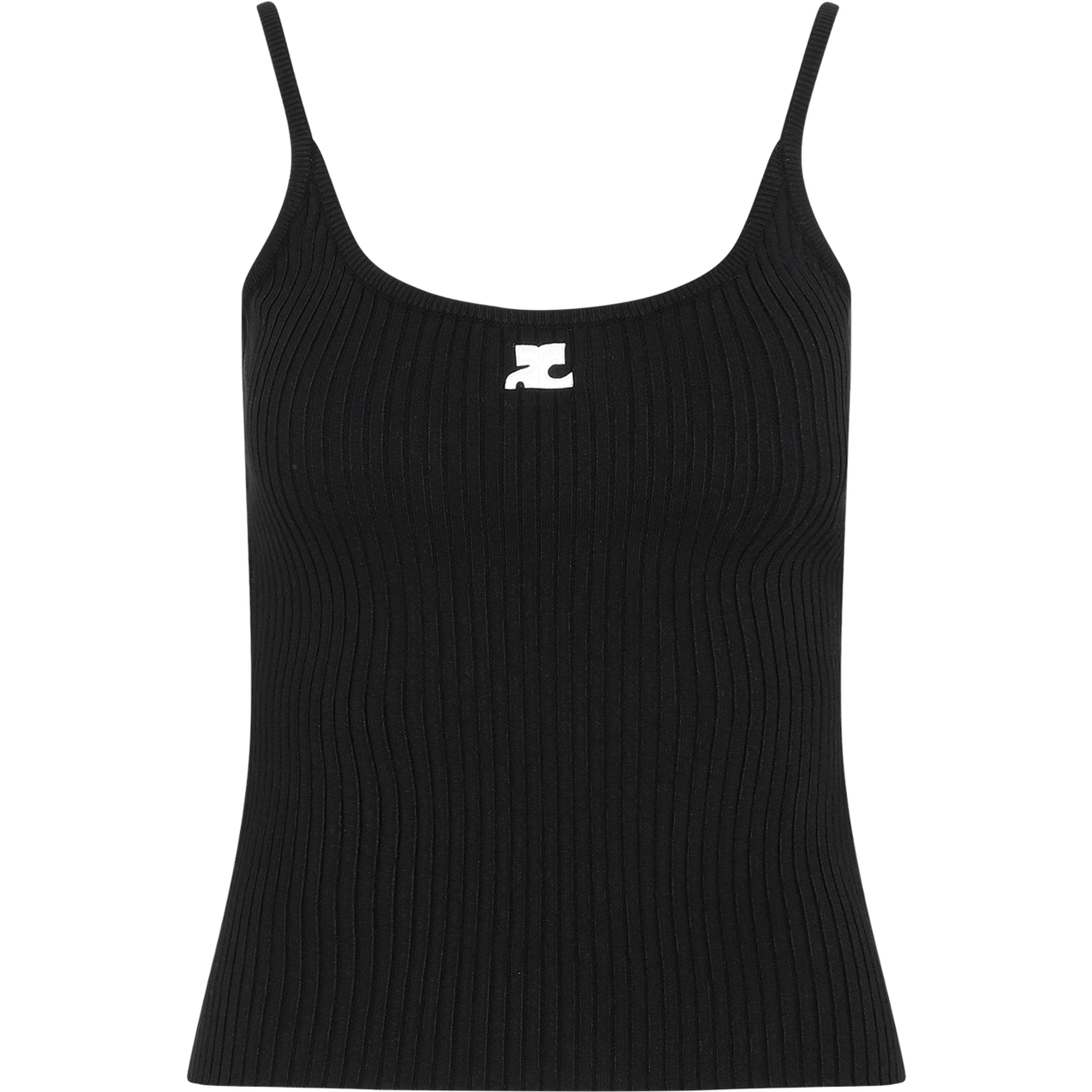 Courreges Rib Knit Tank Top