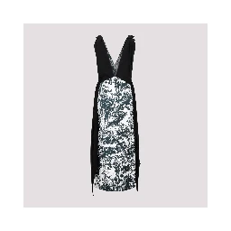 Bottega Veneta Printed Silk Long Dress