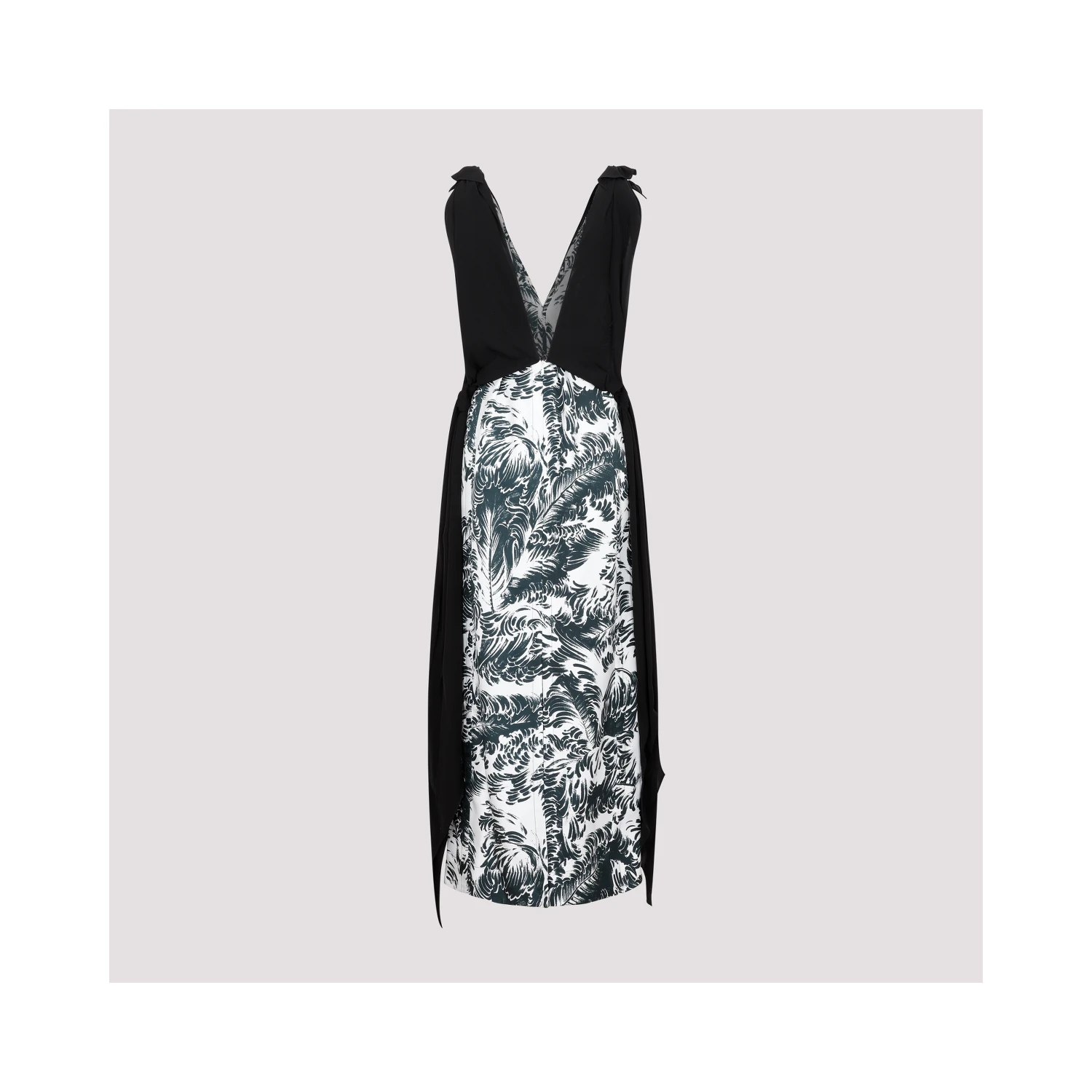 Bottega Veneta Printed Silk Long Dress