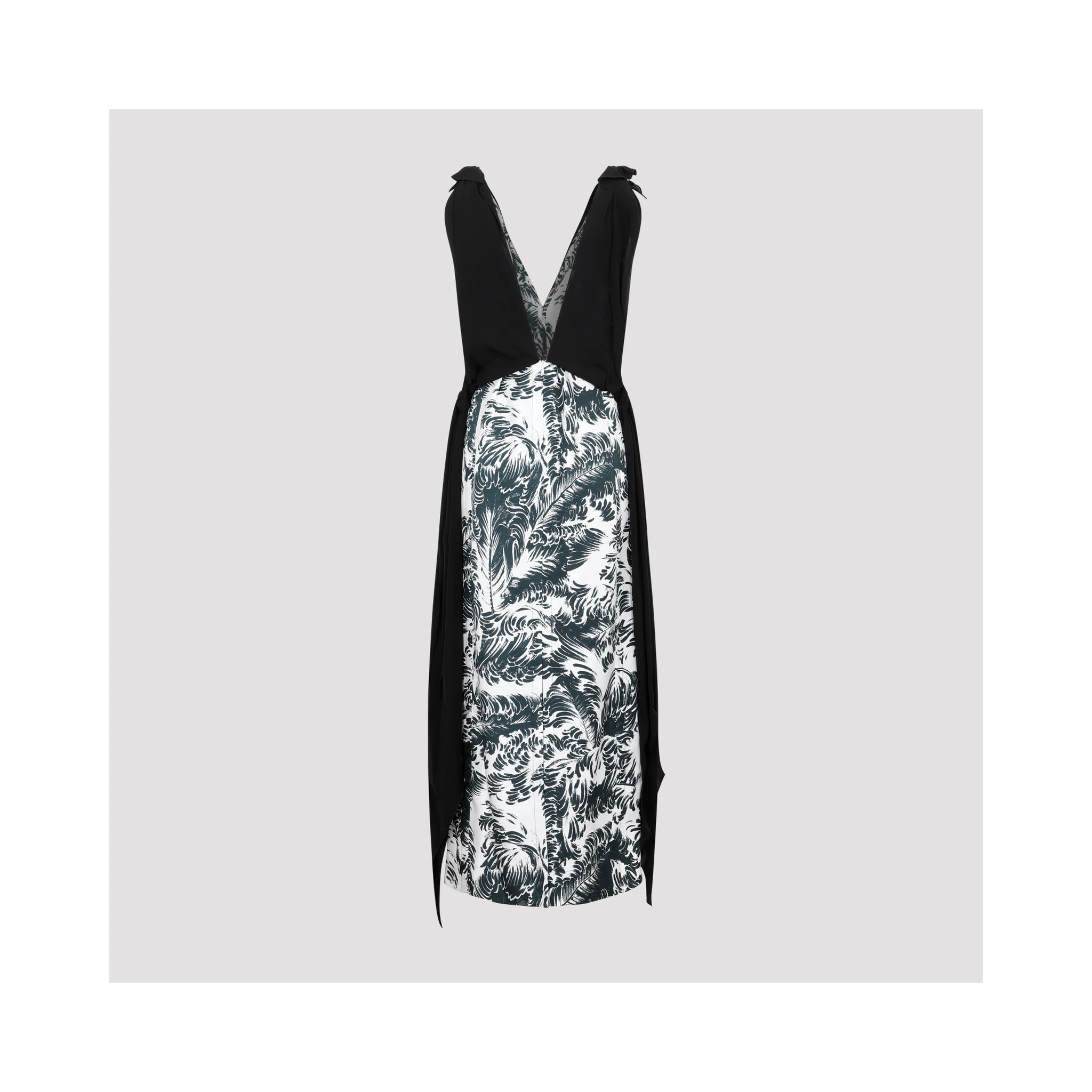 Bottega Veneta Printed Silk Long Dress