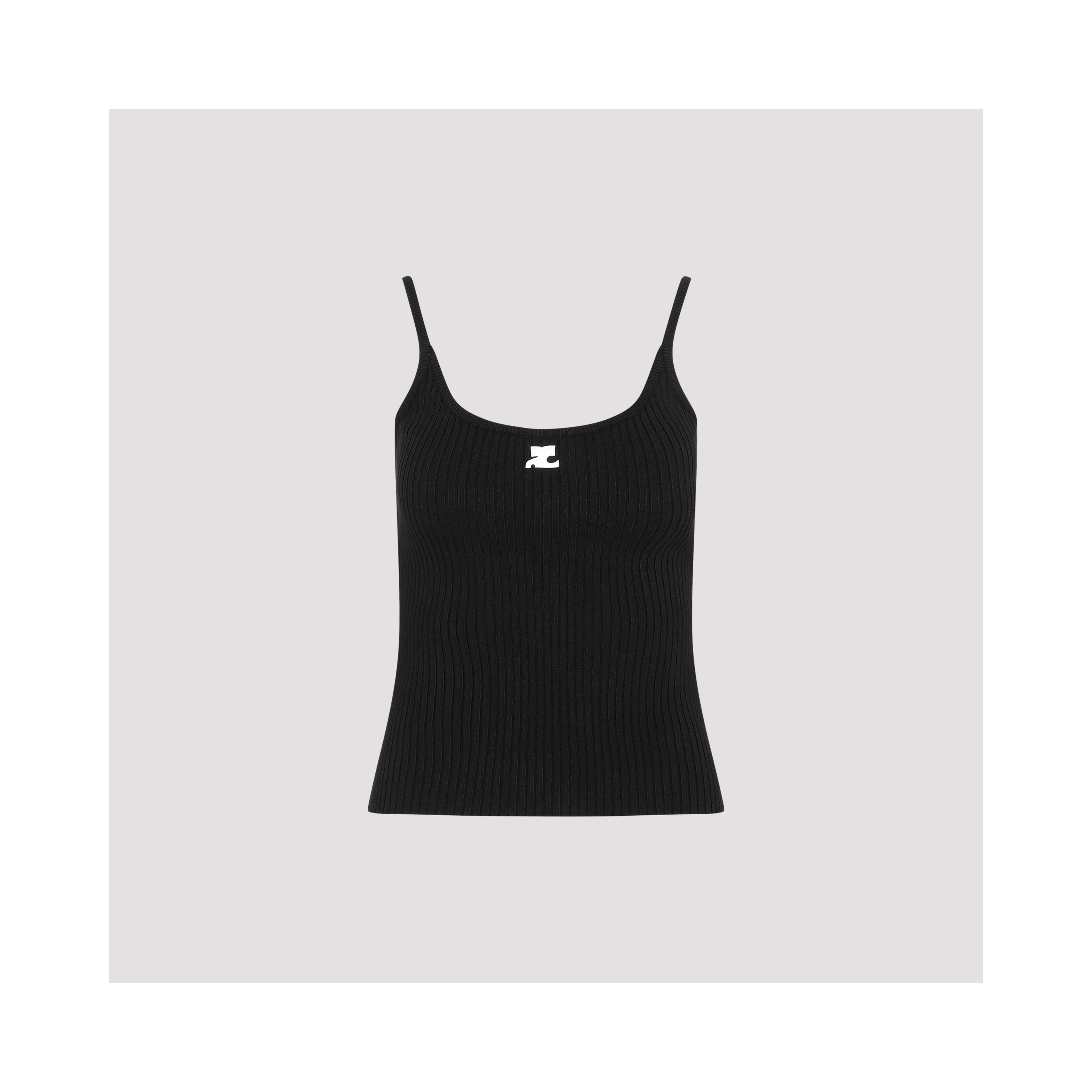 Courreges Rib Knit Tank Top