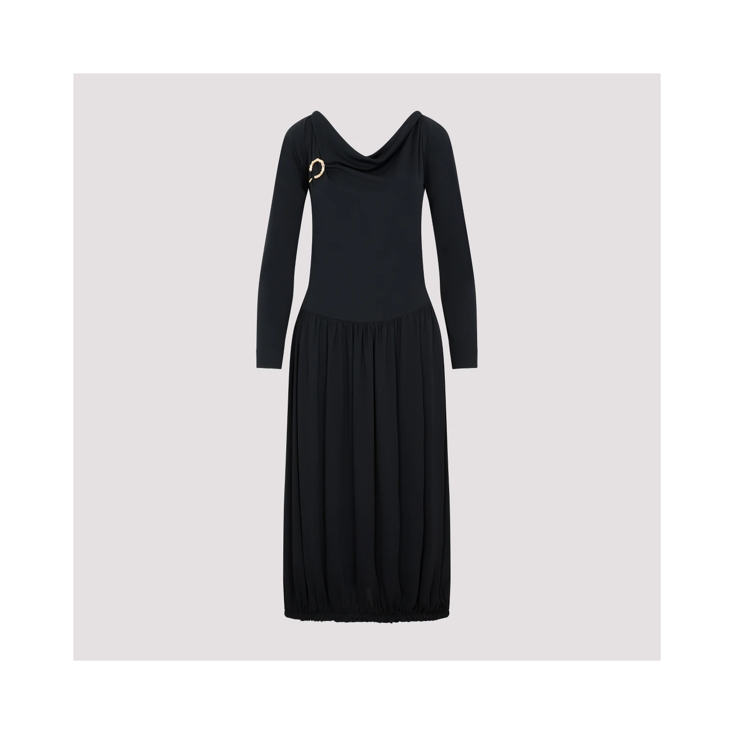 Lanvin LS Drape Midi Dress