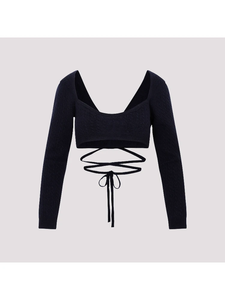 Patou Wrap Knitted Top