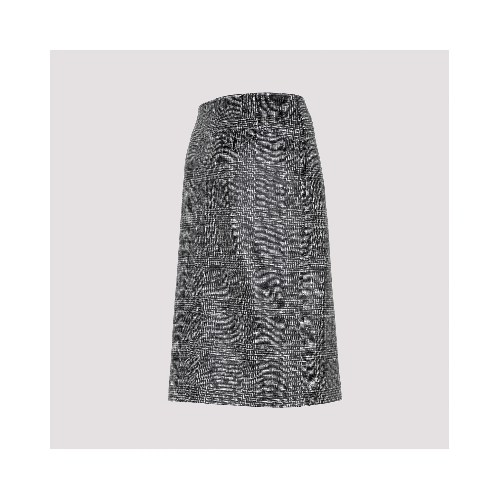 Bottega Veneta Printed Leather Midi Skirt