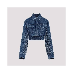 Off White Motorcycle Hole Crop Jacket