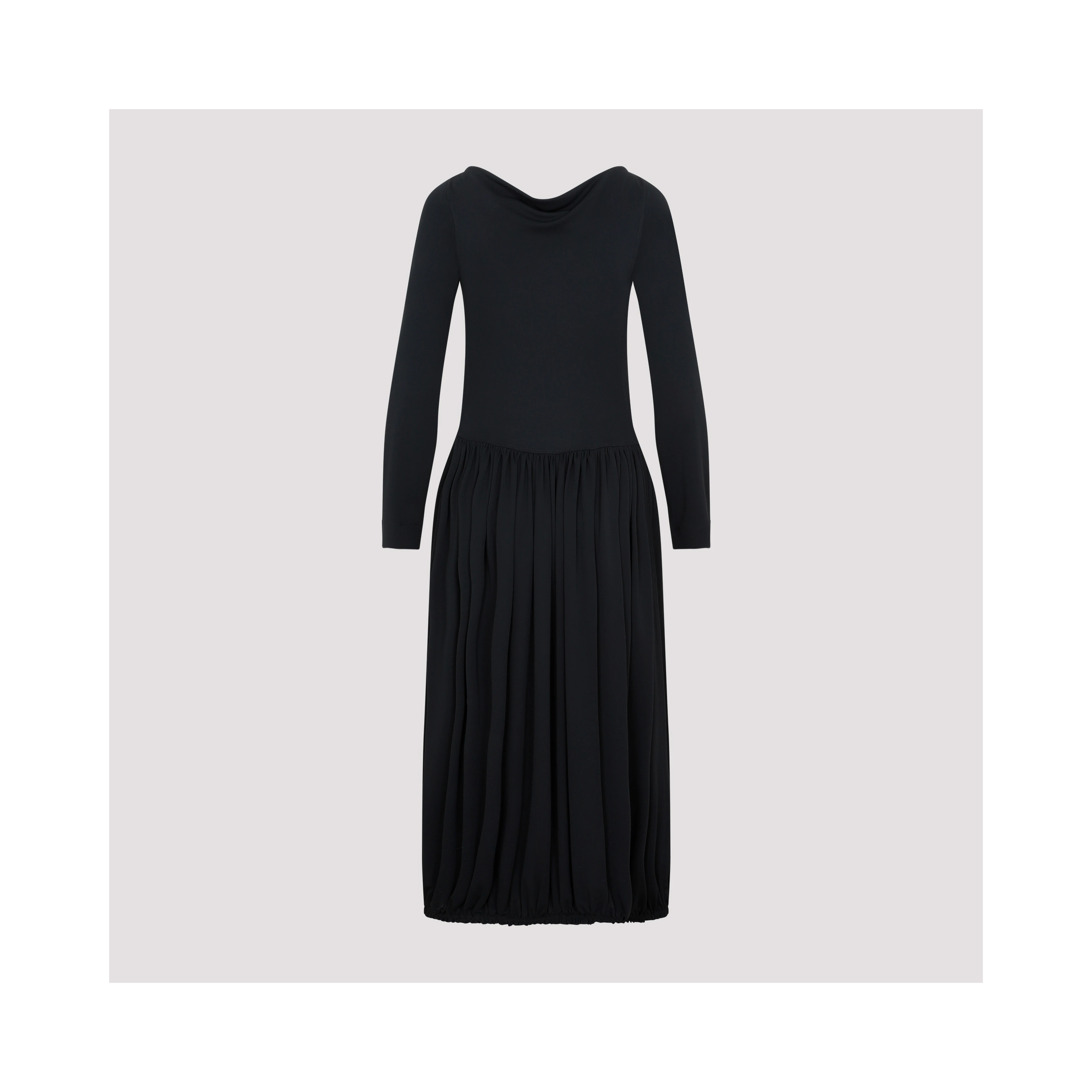Lanvin LS Drape Midi Dress