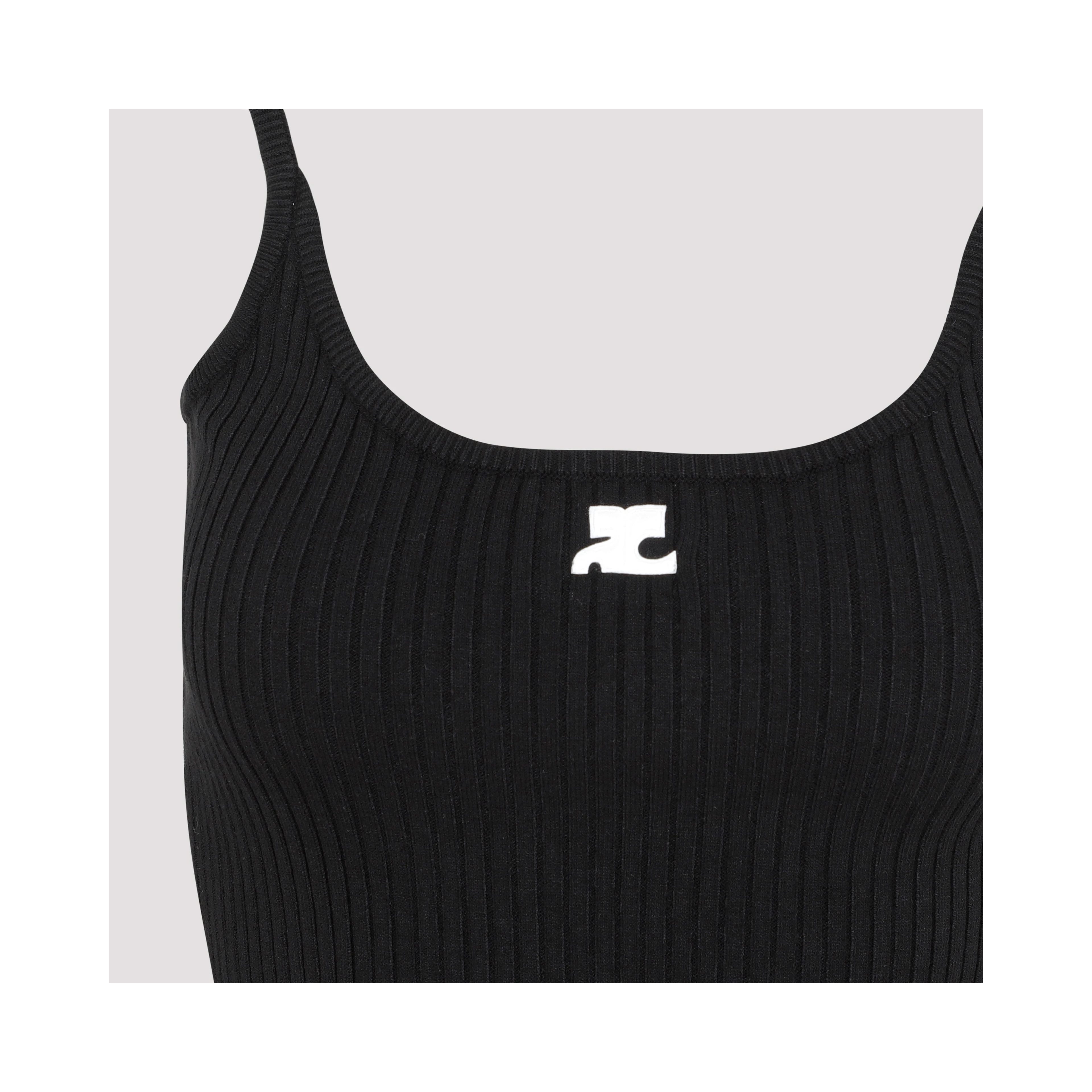 Courreges Rib Knit Tank Top
