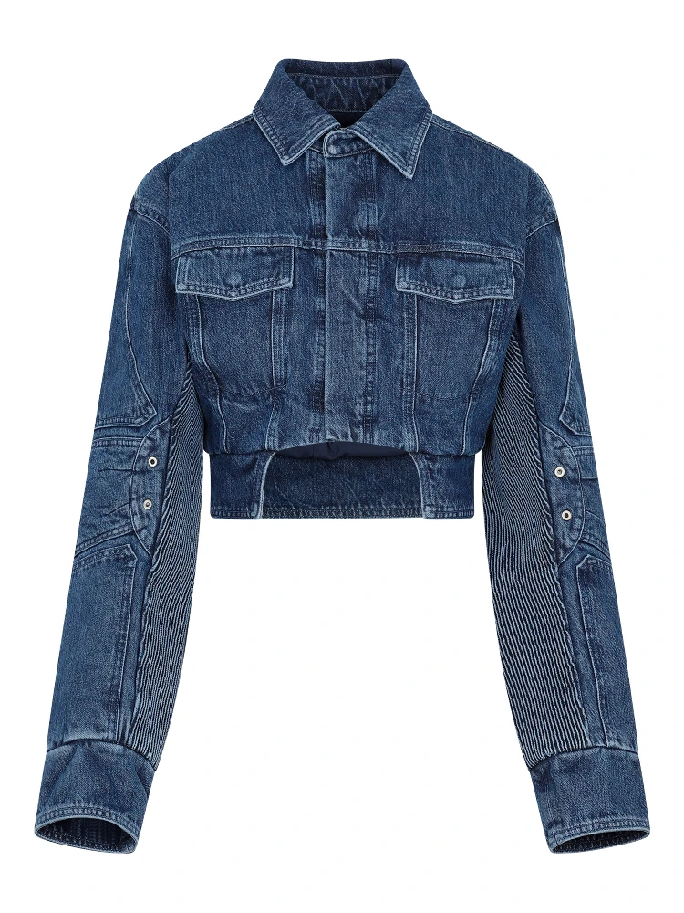 Off White Motorcycle Hole Crop Jacket alternative