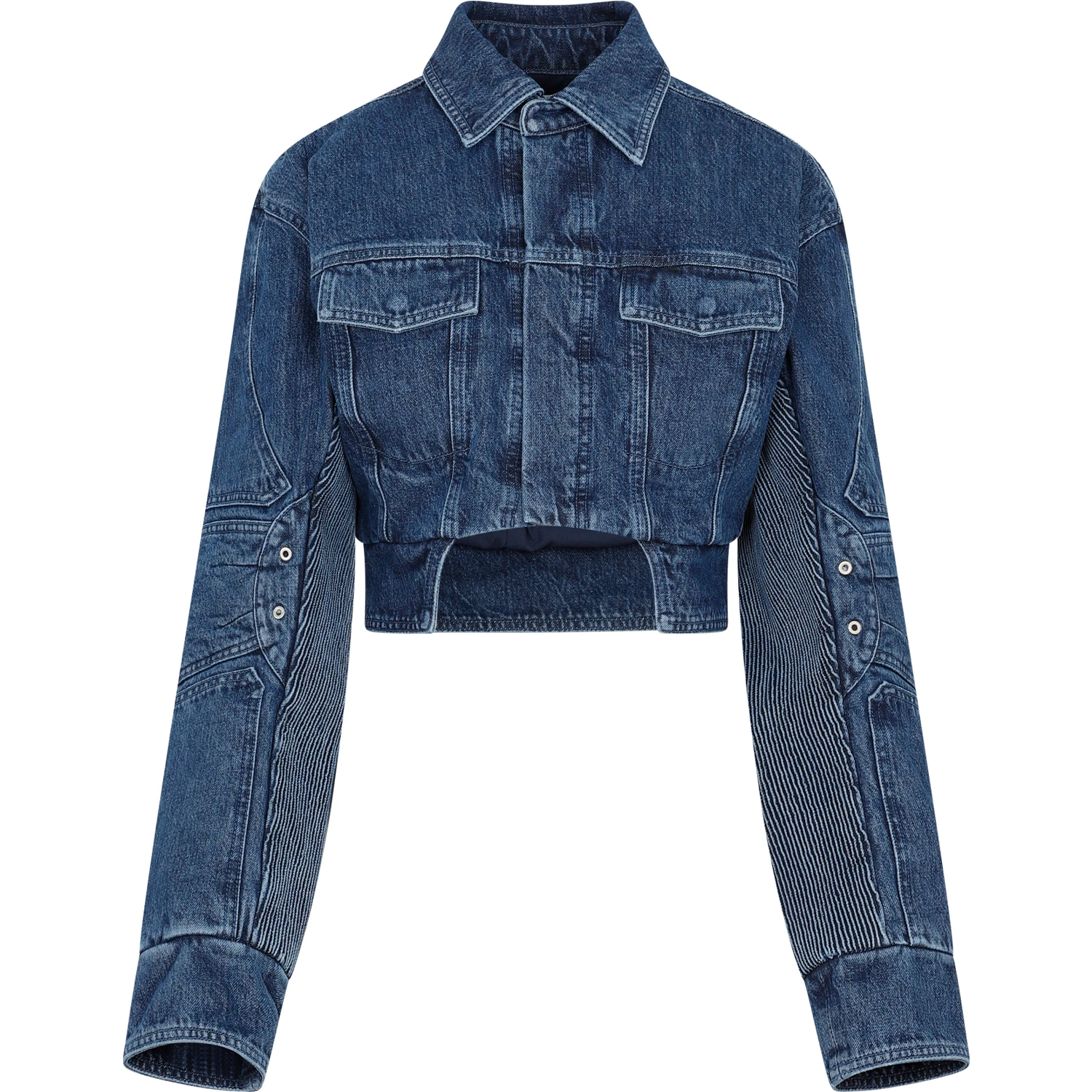 Off White Motorcycle Hole Crop Jacket