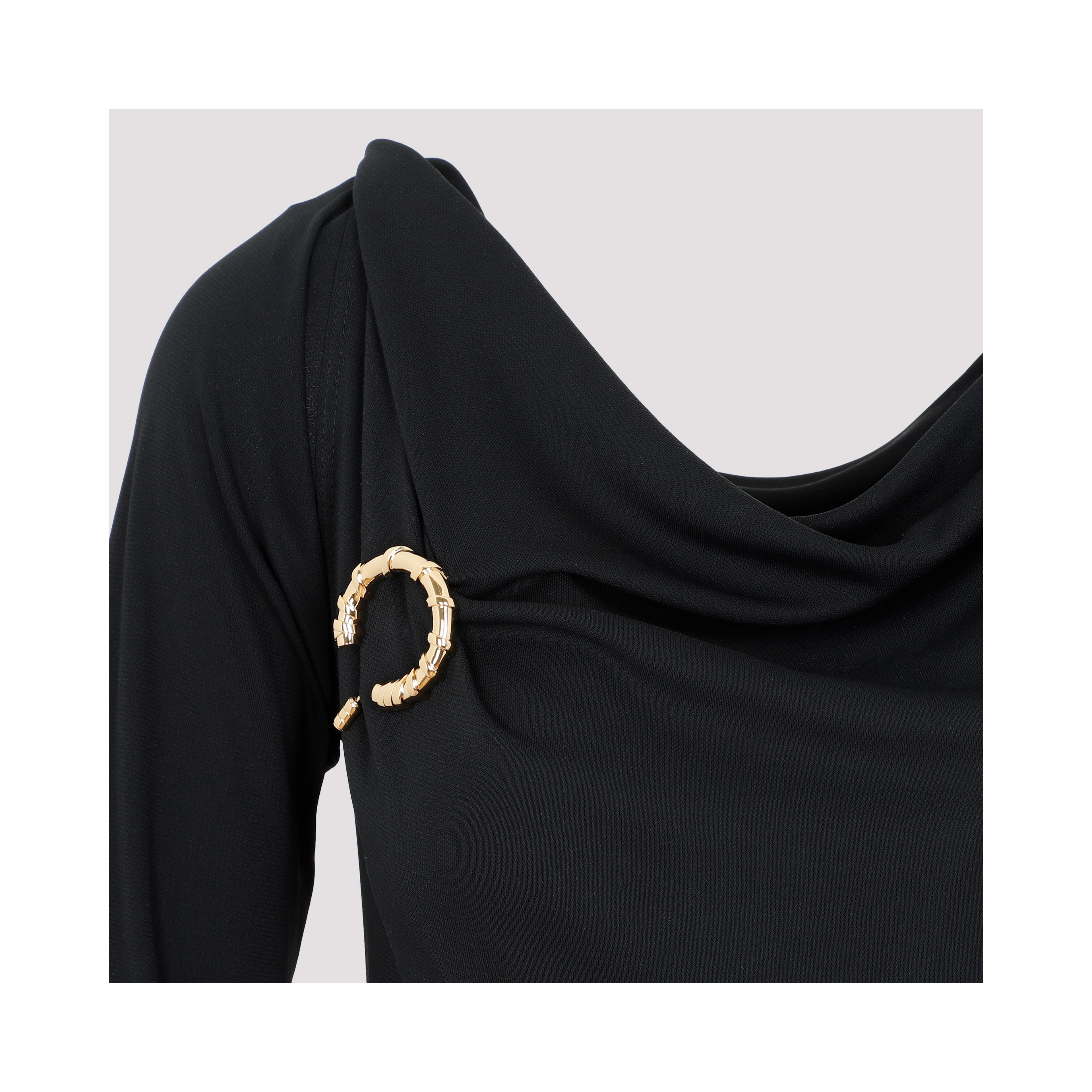 Lanvin LS Drape Midi Dress
