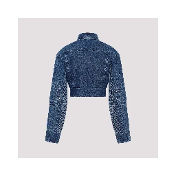 Off White Motorcycle Hole Crop Jacket