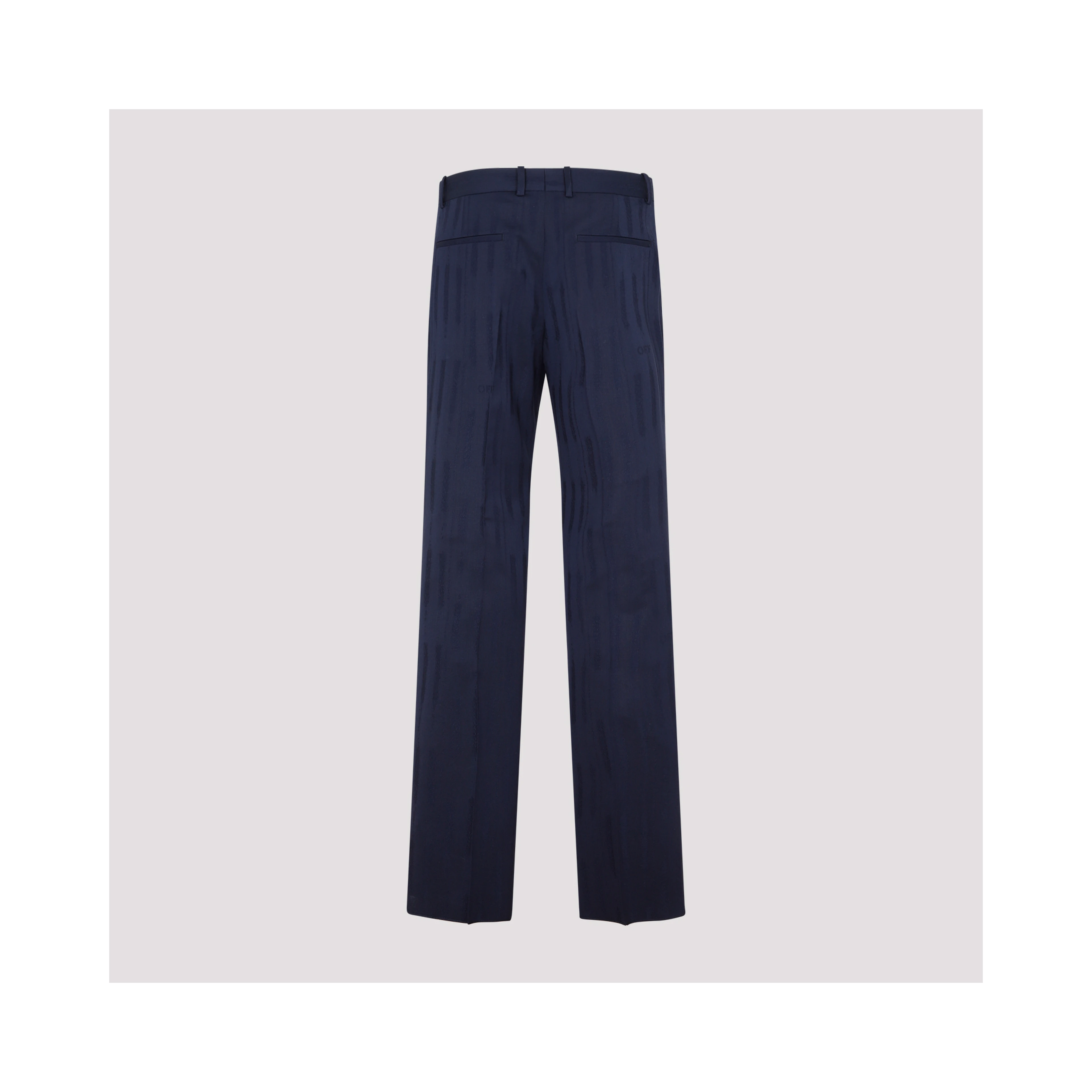 Off White Shibori Jacquard Slim Pant