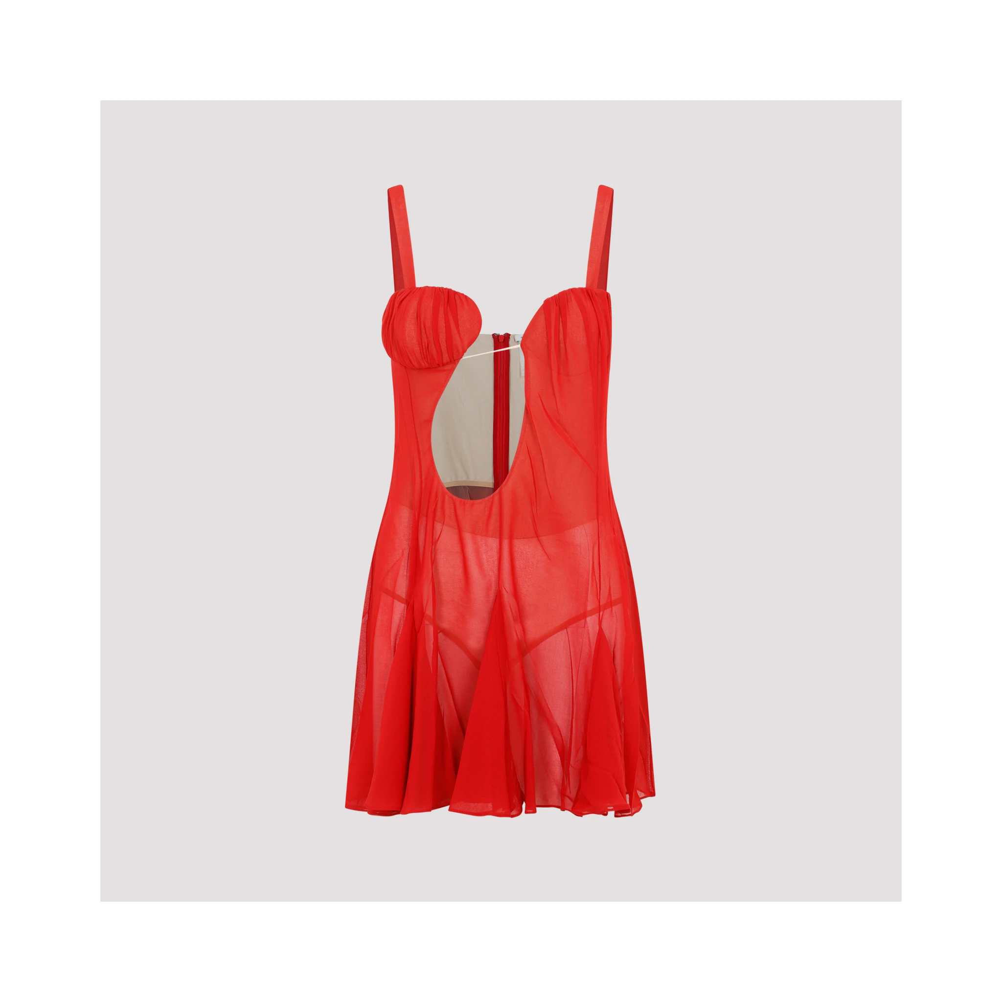 Nensi Dojaka Asymmetrical Panel Godet Mini Dress
